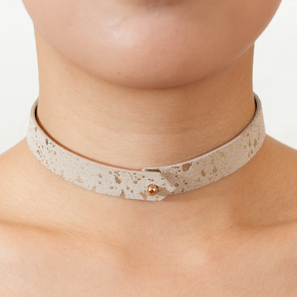 Omega Reversible Choker/Wrap Cuff Gold Platinum — Isabel Wong