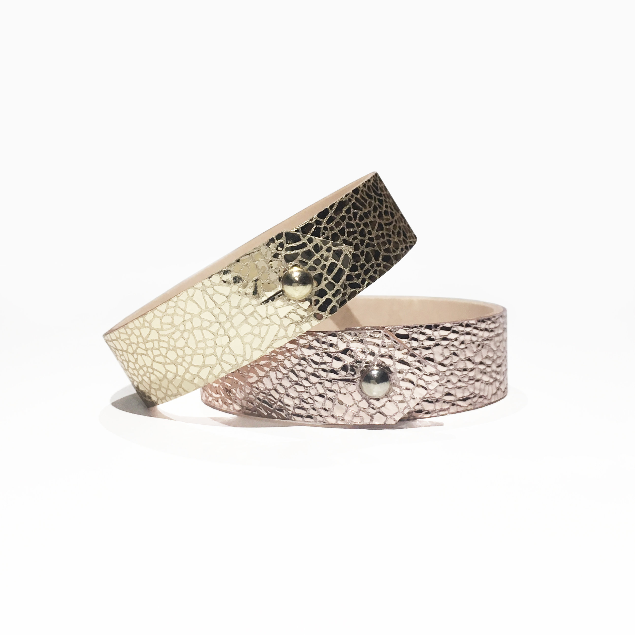 Pink and Gold Leather Cuffs Isabel Wong.jpg