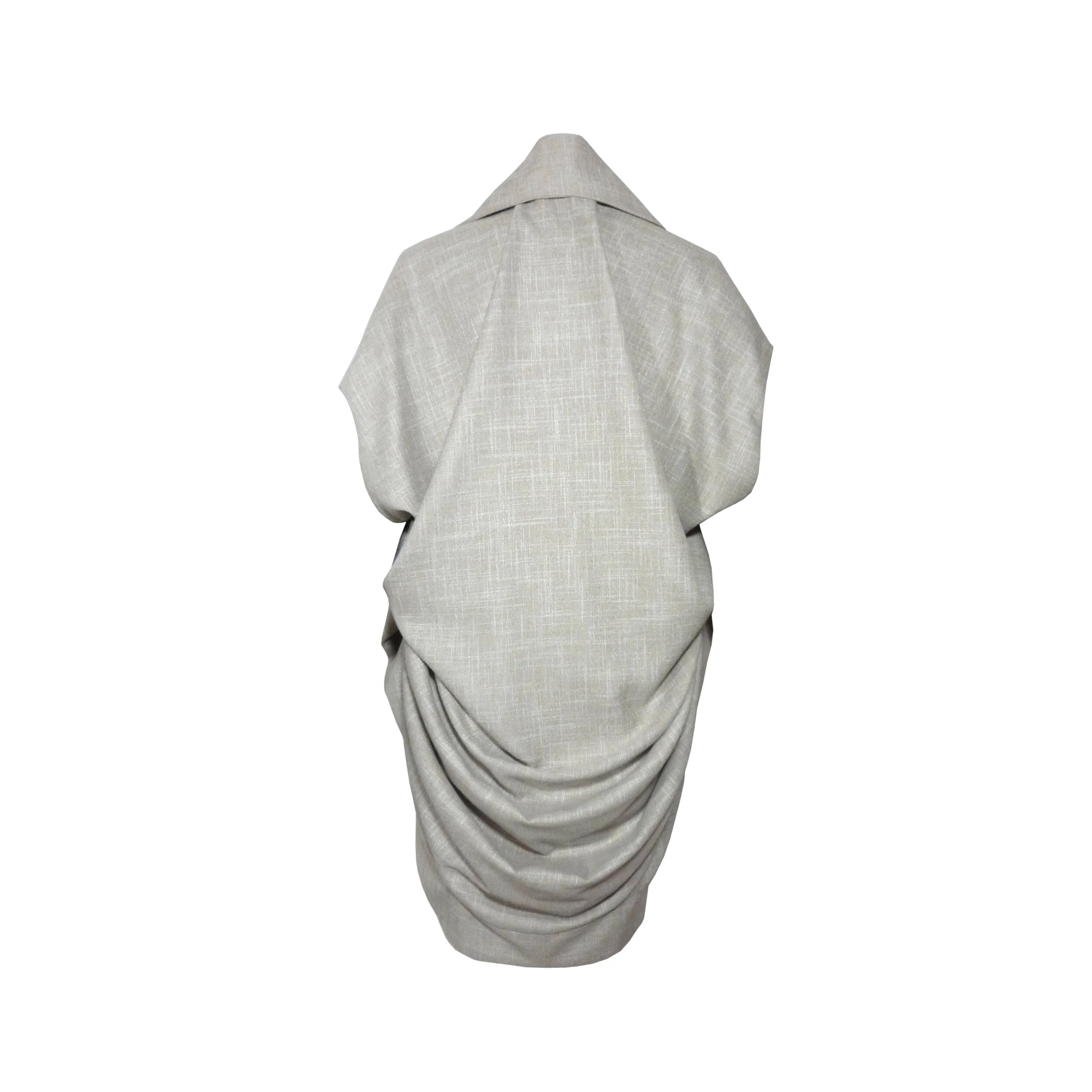 Aura Linen Draped Jacket Back.JPG
