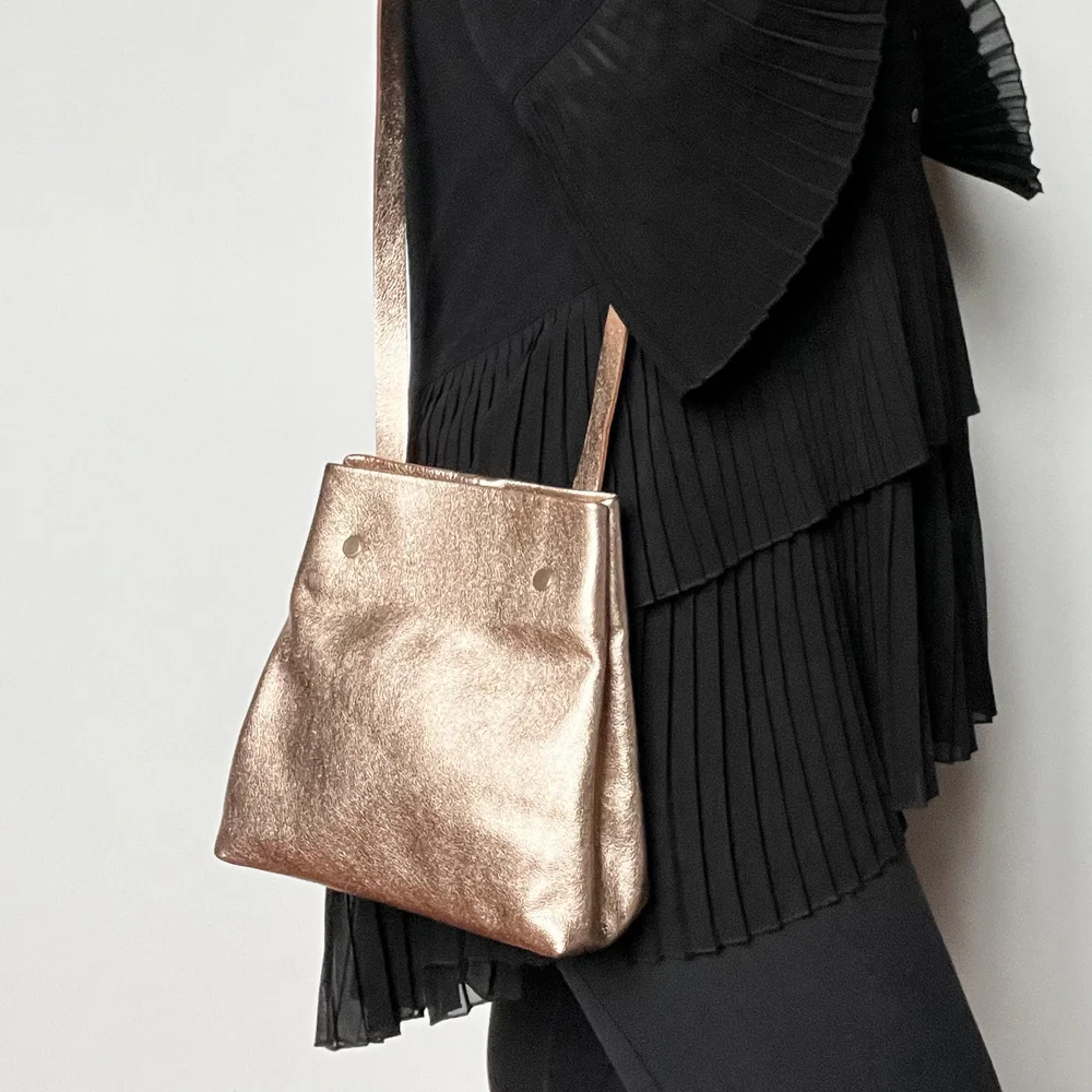 Rose Gold Bucket Bag — Isabel Wong