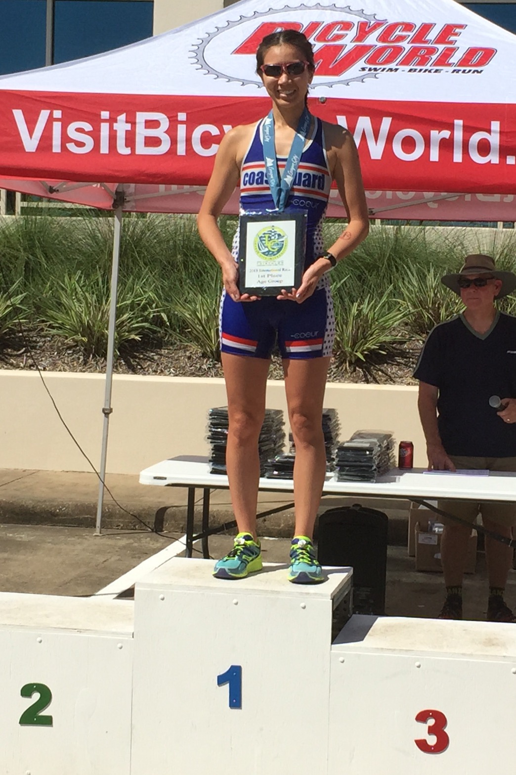 On the top step!