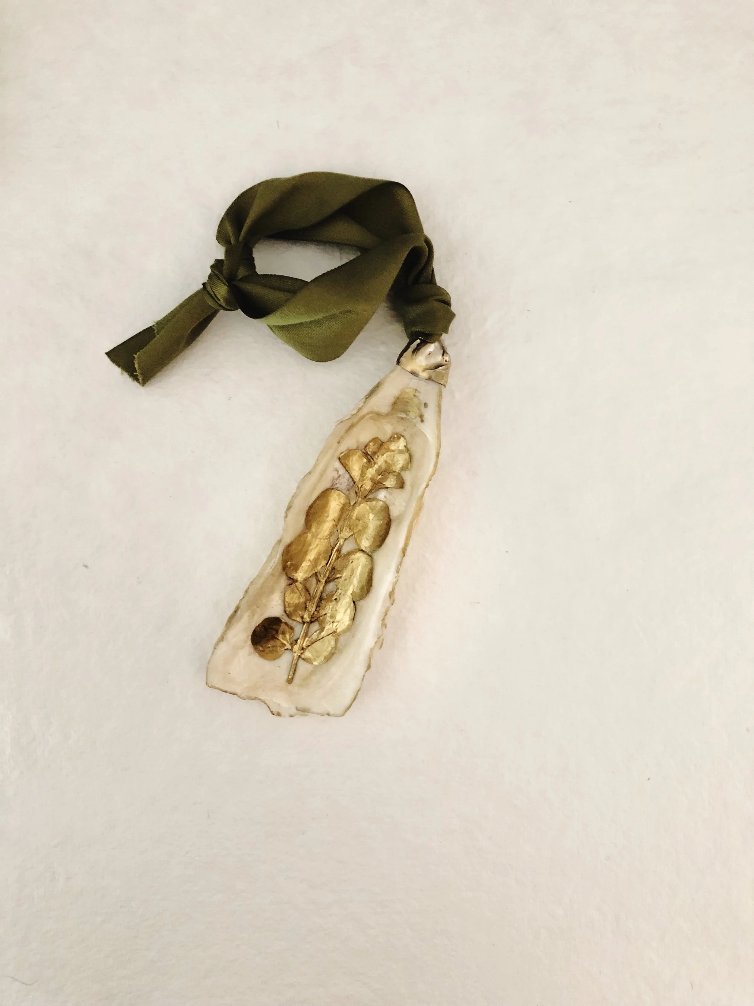 Pressed Botanical Oyster Ornament #7