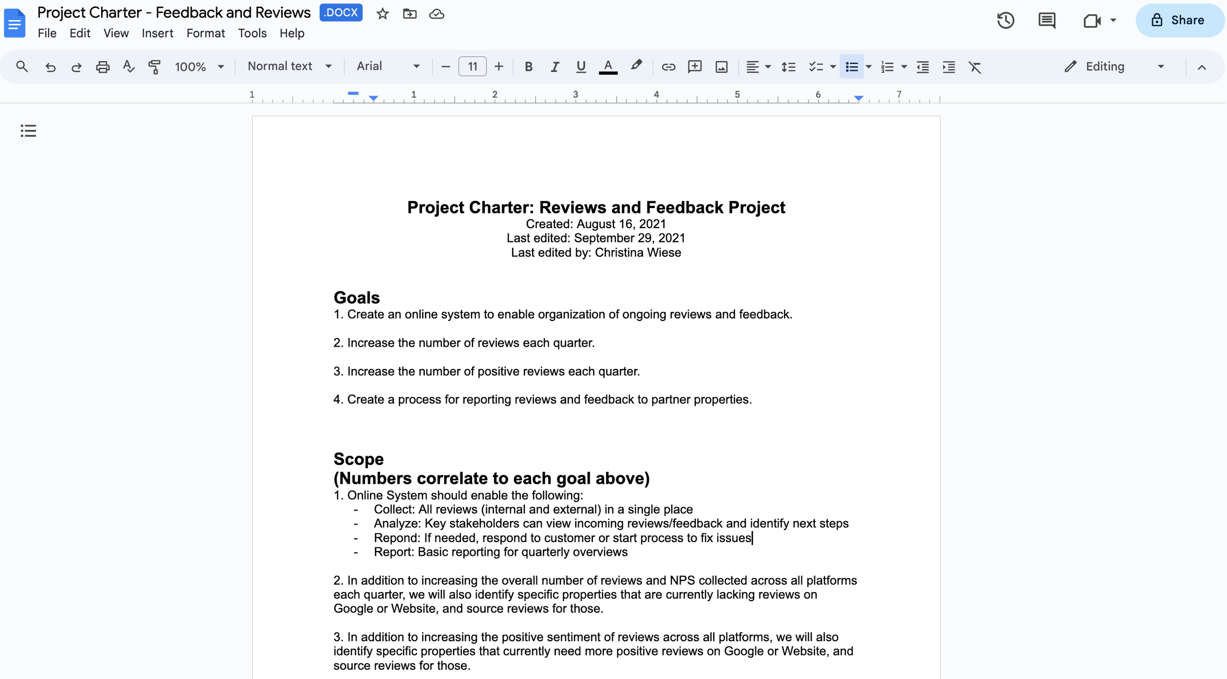 Project Charter