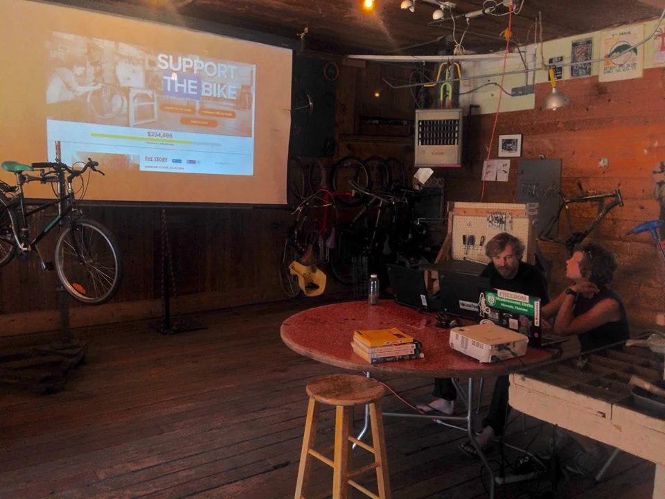 Campaigning online in the core of the shop.