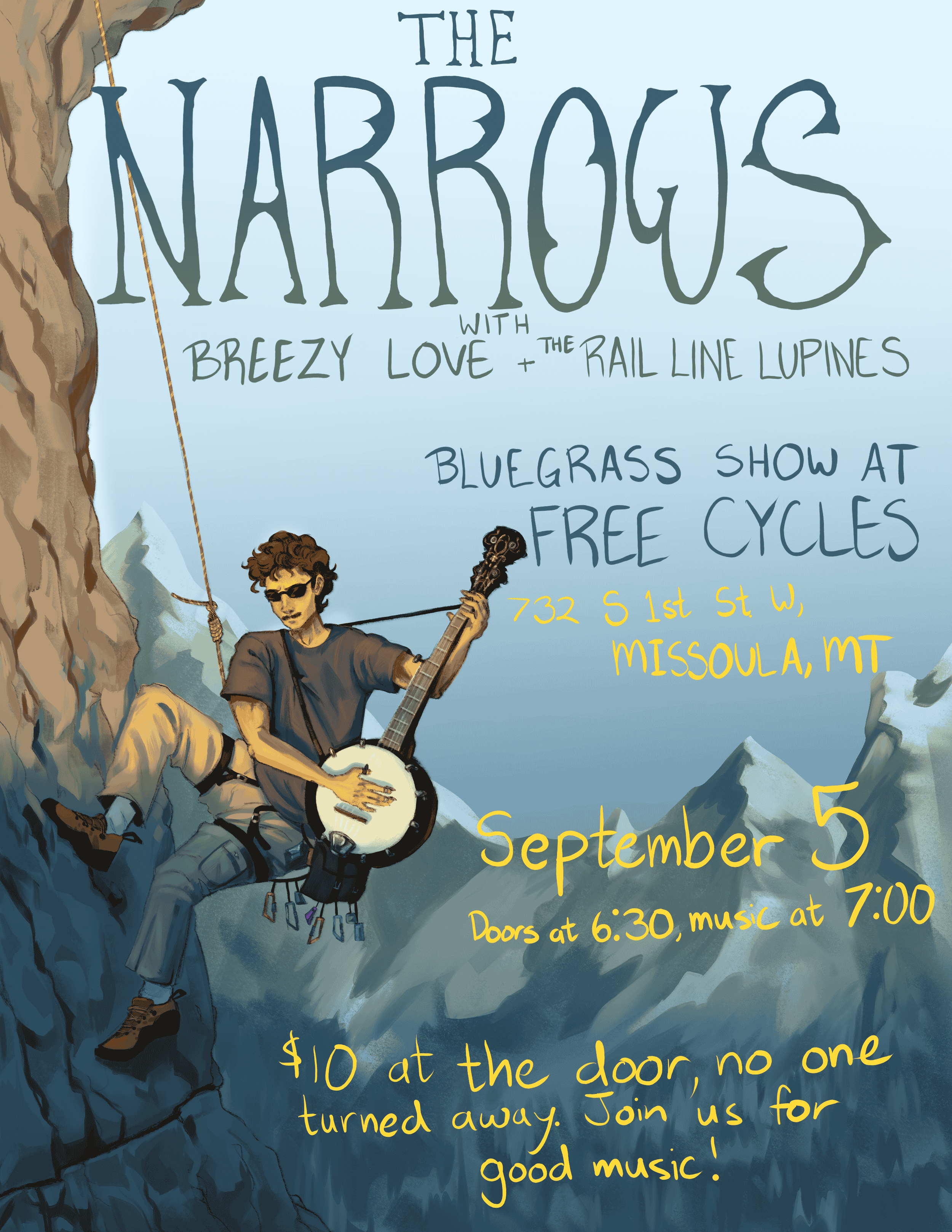 The Narrows, w/ Rail Line Lupines, and Breezy Love!