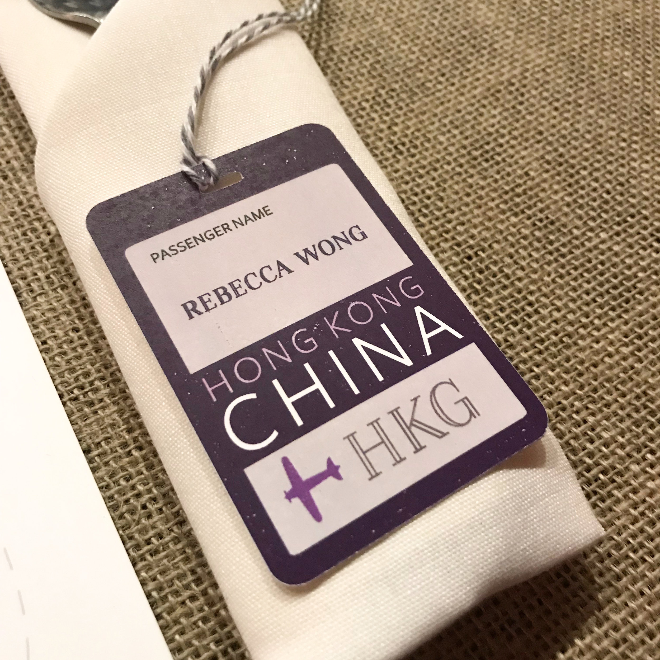 Travel Theme Placecard