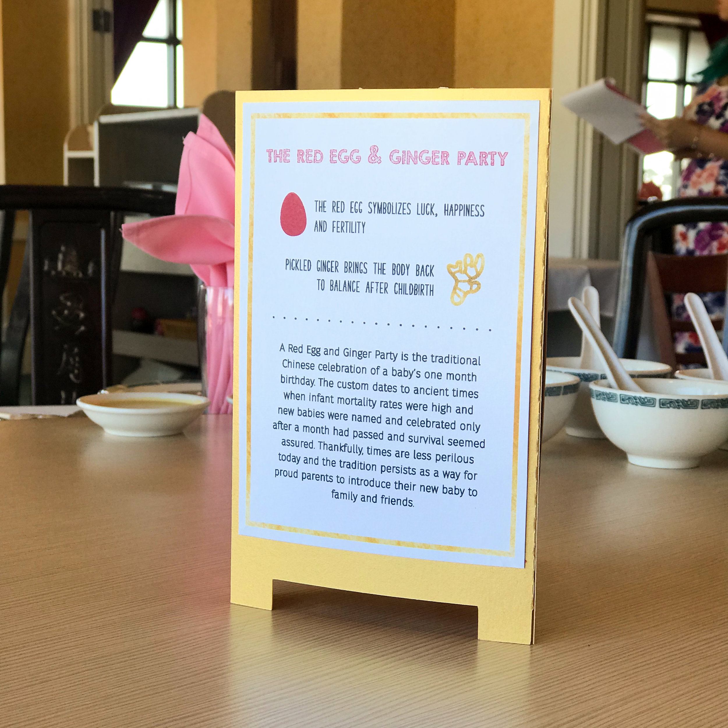 Red Egg and Ginger Table Tents