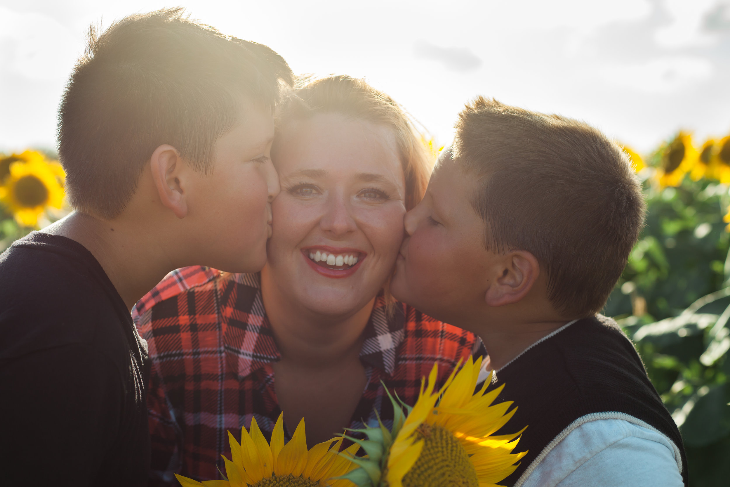 Kansas City Family Photography at Grinter's Sunflower Field by Merry Ohler