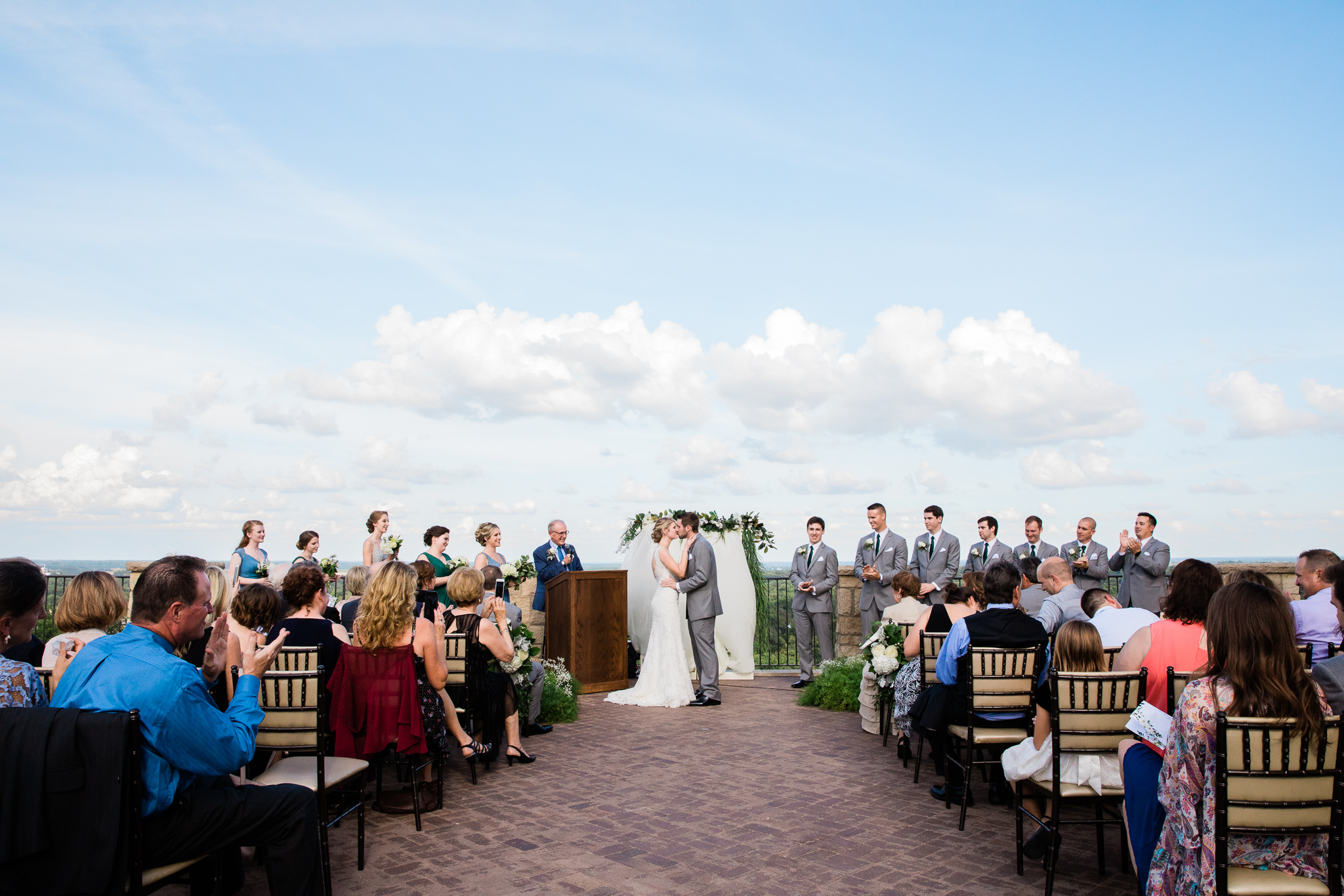 Lawrence Rooftop Terrace Wedding at The Oread by Merry Ohler