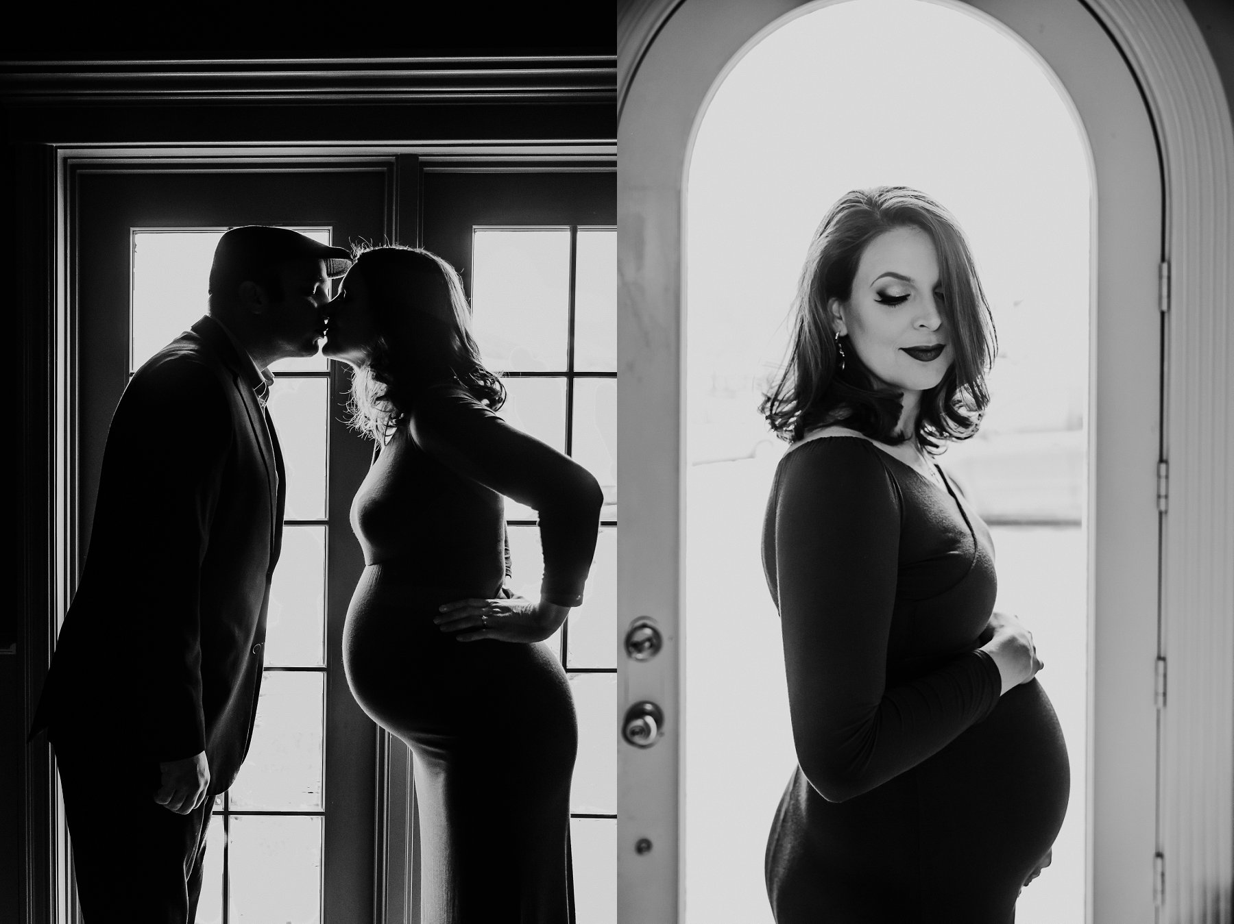 Black and White Winter Maternity Photography in Kansas City by Merry Ohler, Wedding Photographer Kansas City - 8