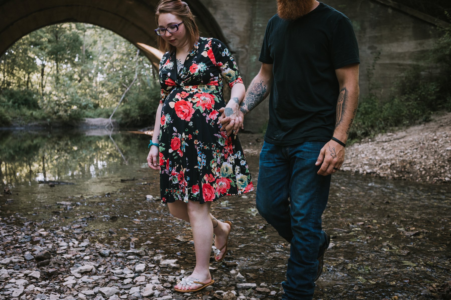 Creek Maternity Photography in Kansas City by Merry Ohler | Wedding Photographer Kansas City-23