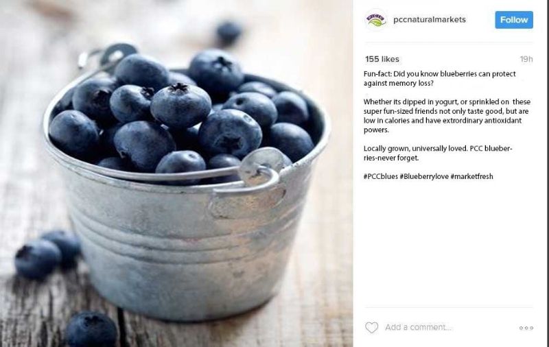 This is no hyperbole. PCC's blueberries are face meltingly good. PCC's brand is about organic, natural products and a care for the community.