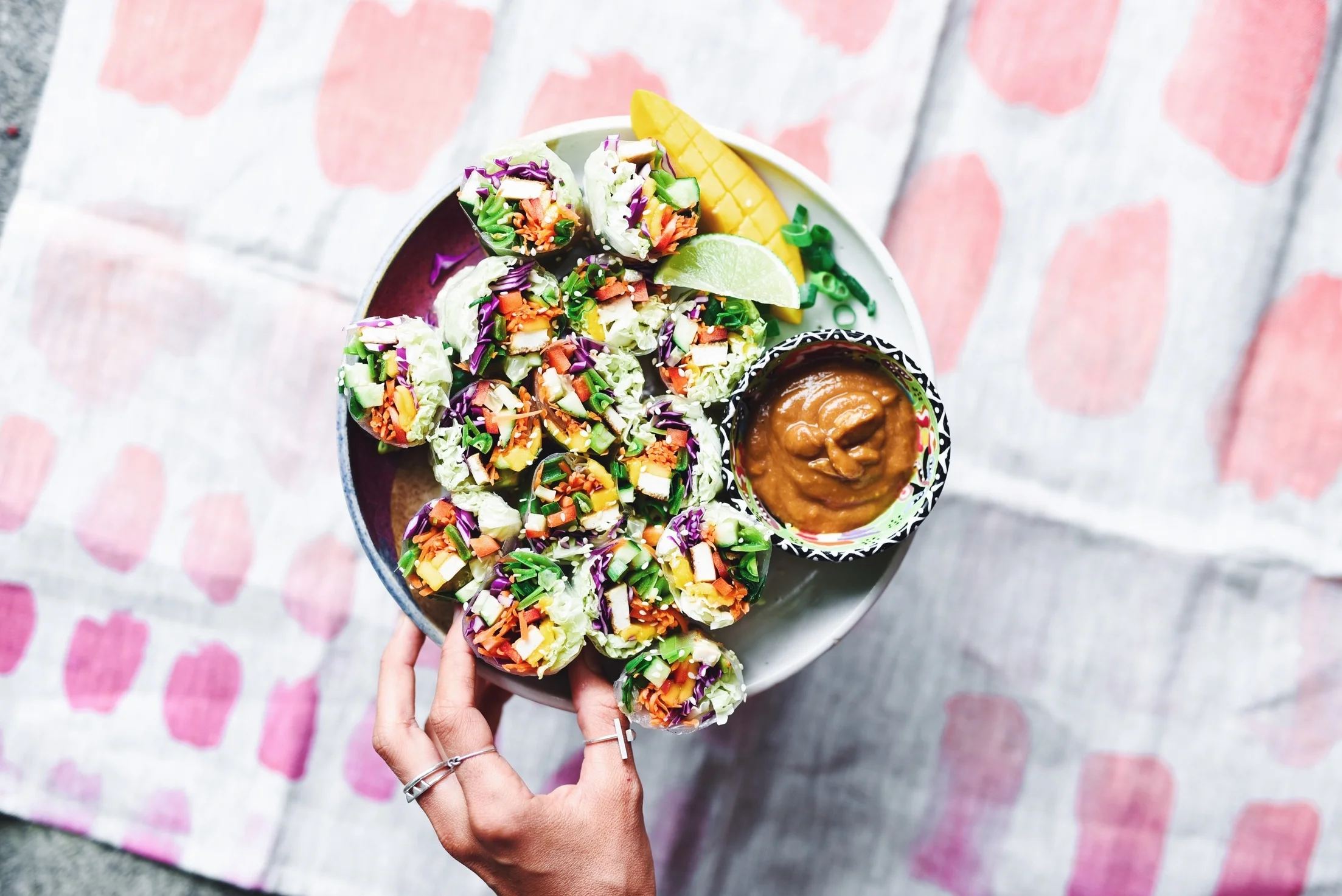Rainbow Rice Paper Rolls (+ the best dipping sauce ever!)