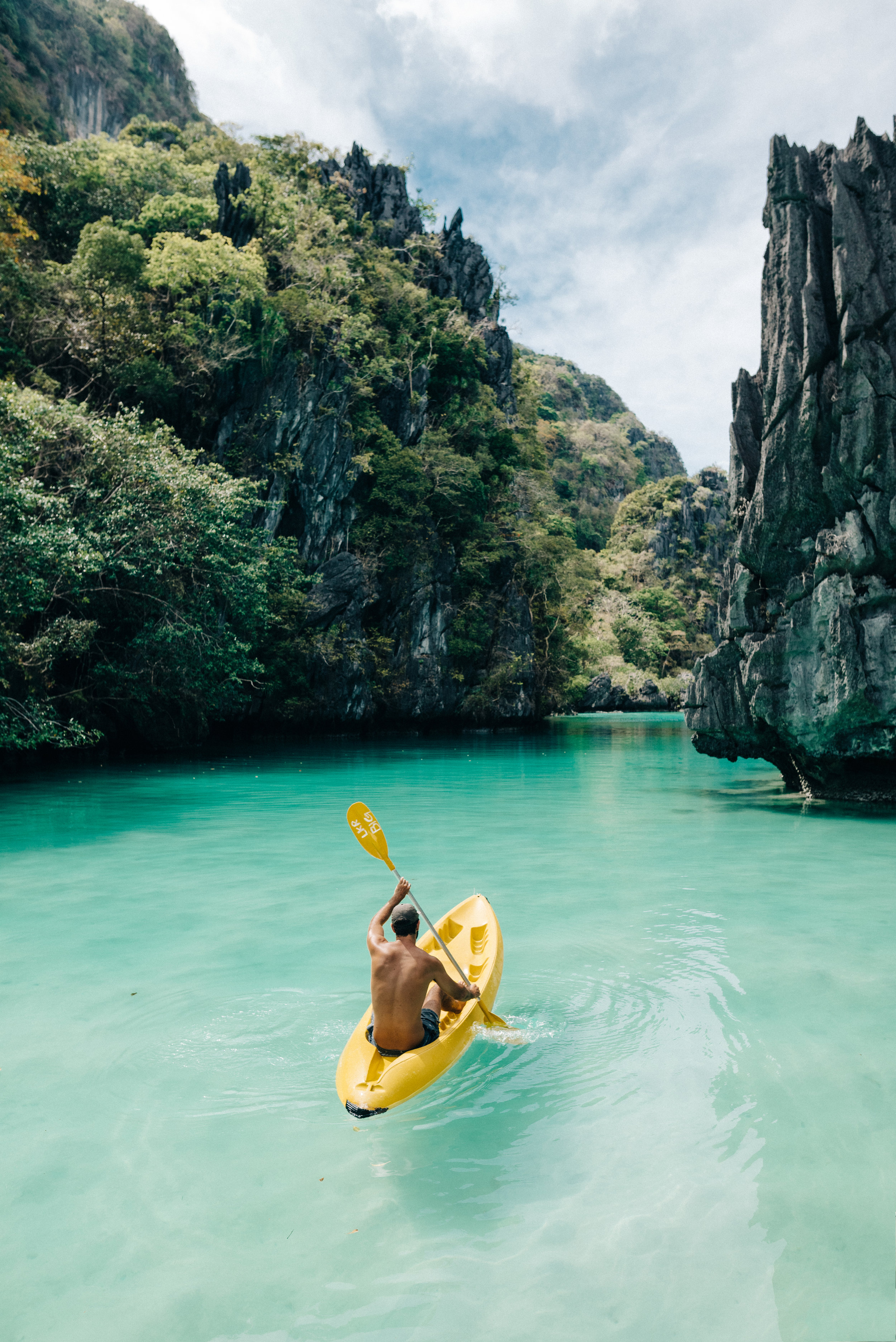 Canoeing around Big Lagoon
