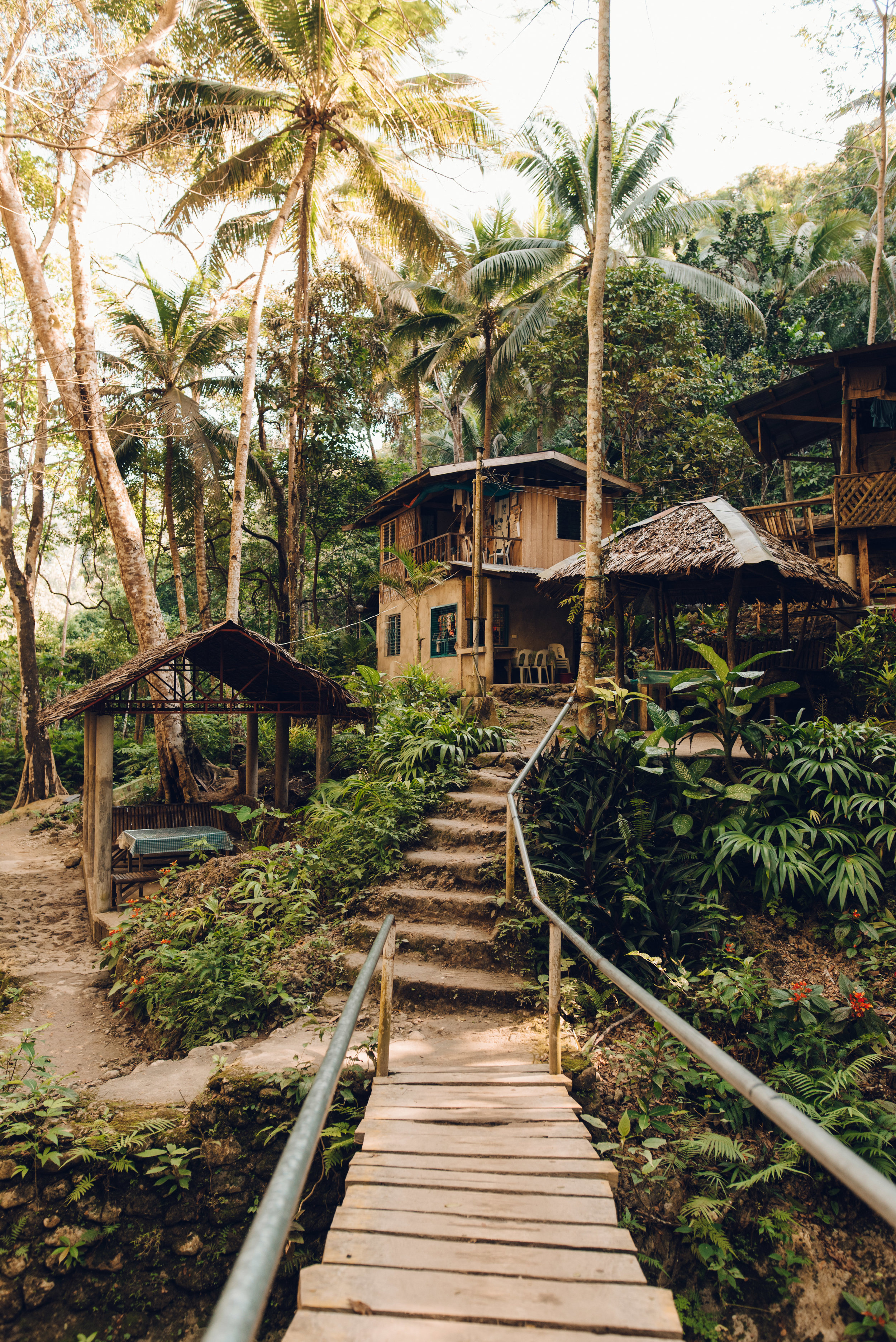 Walkways to Kawasan Falls