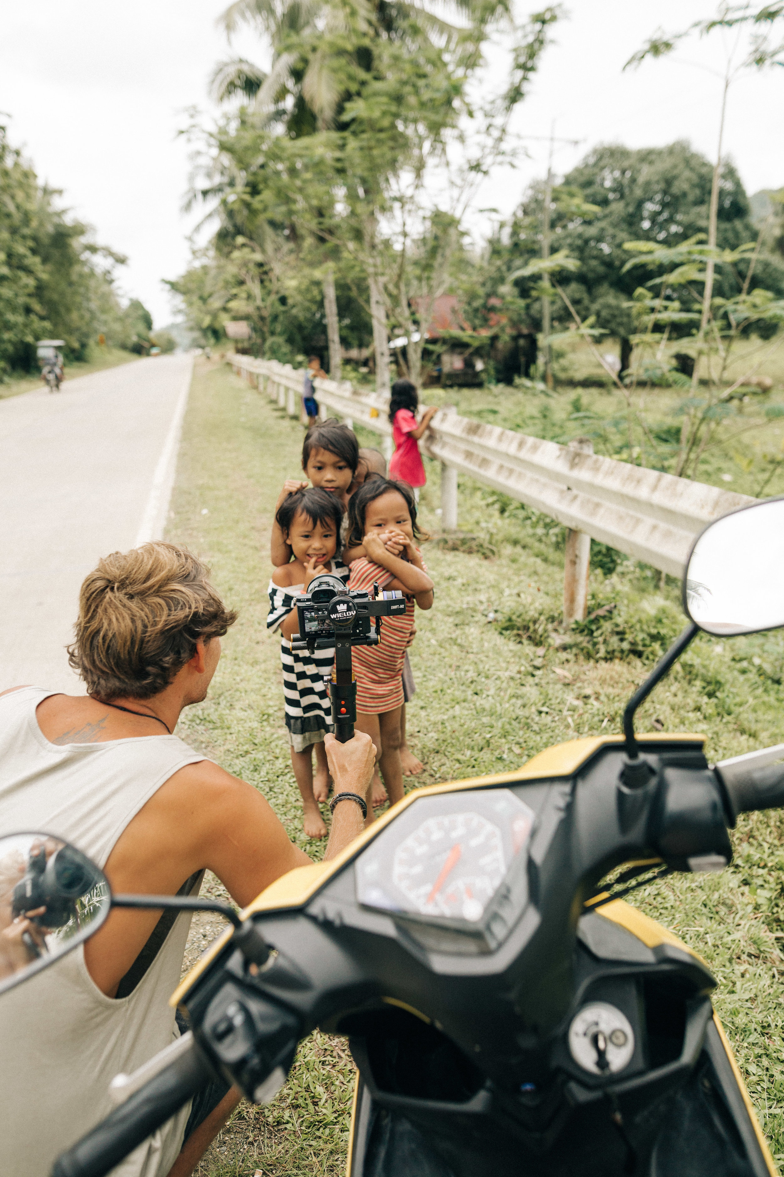 Jack filming the kids of the Philippines 