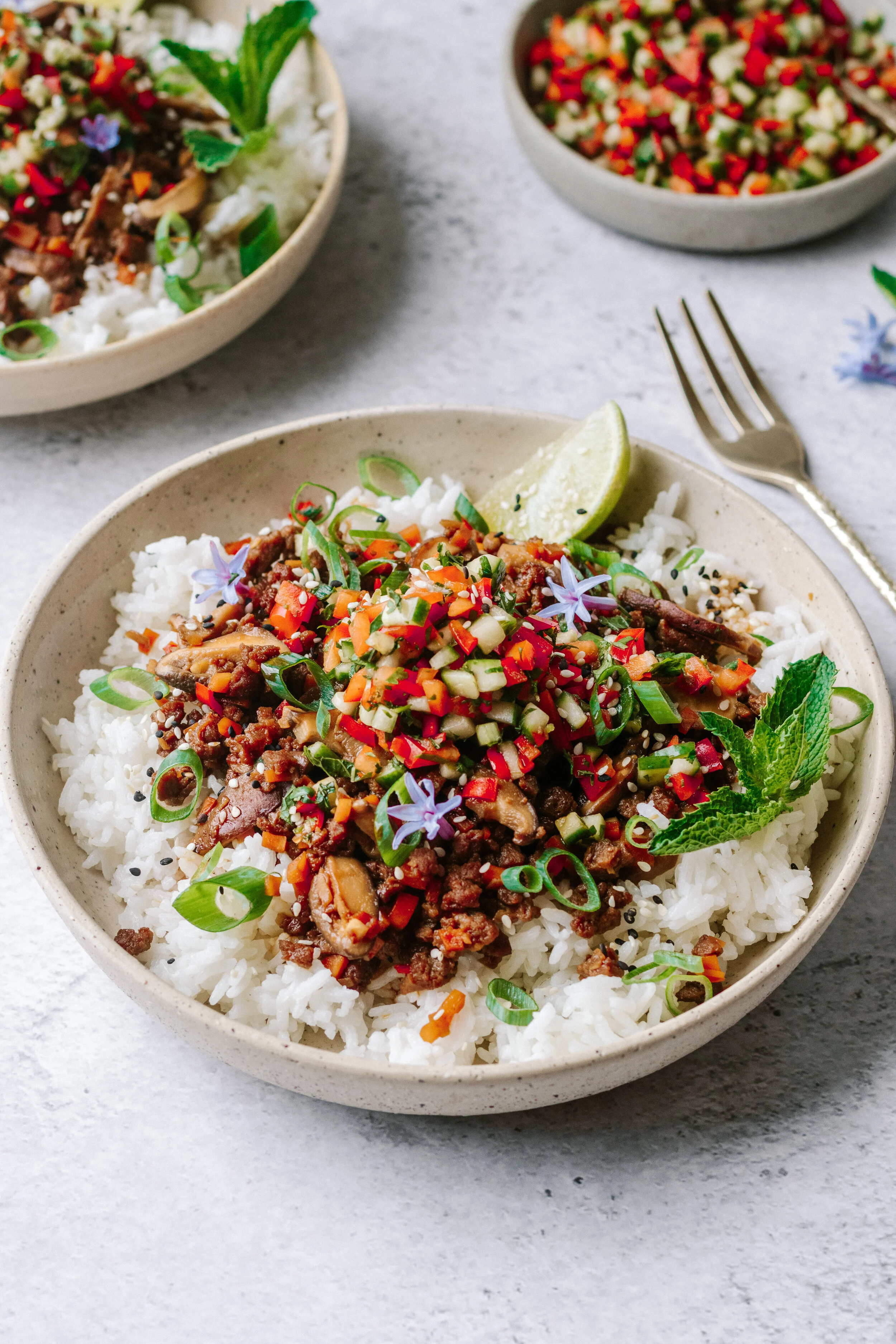 Teriyaki Vegan Mince Bowl