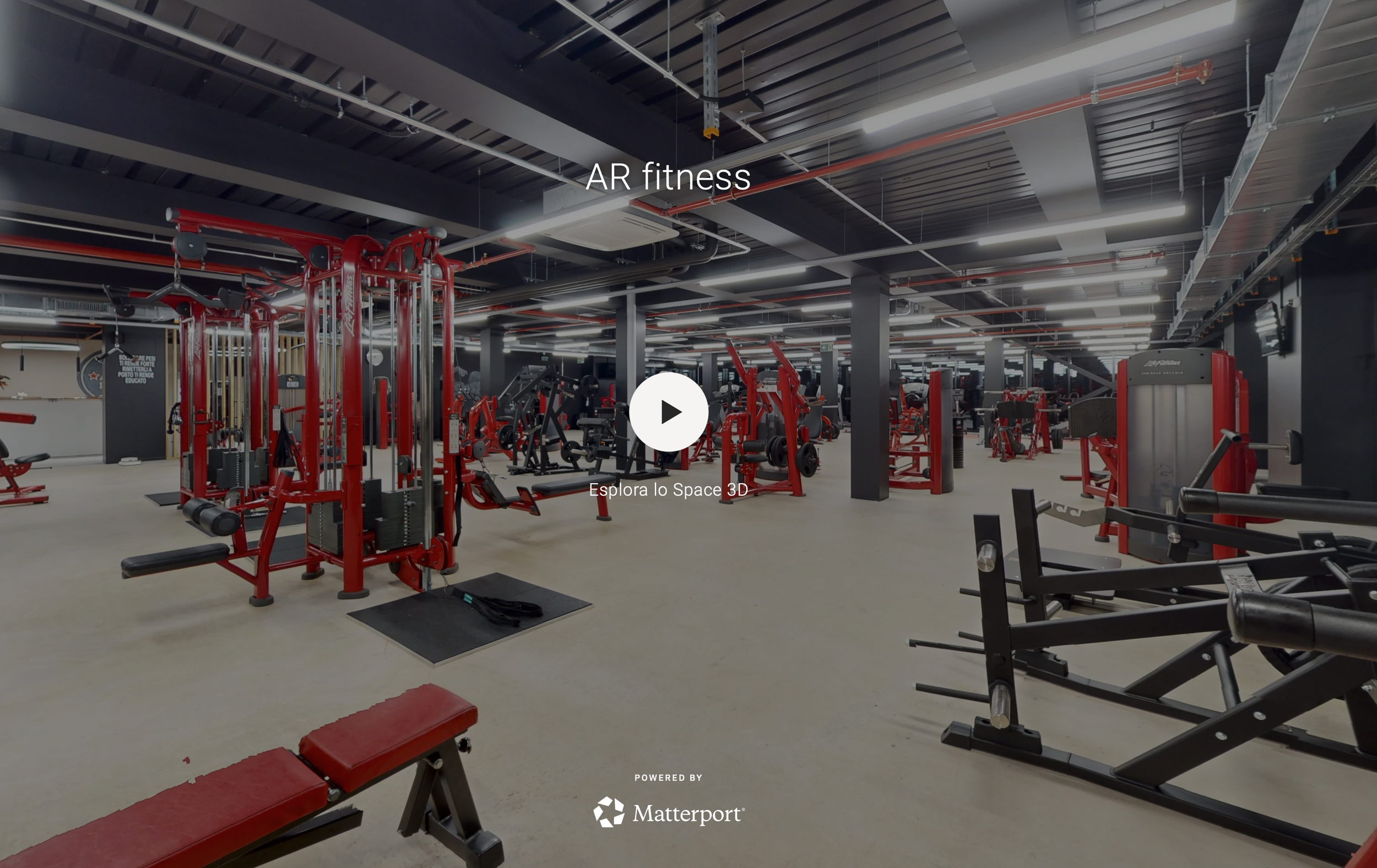 VR matterport Ticino palestra body building