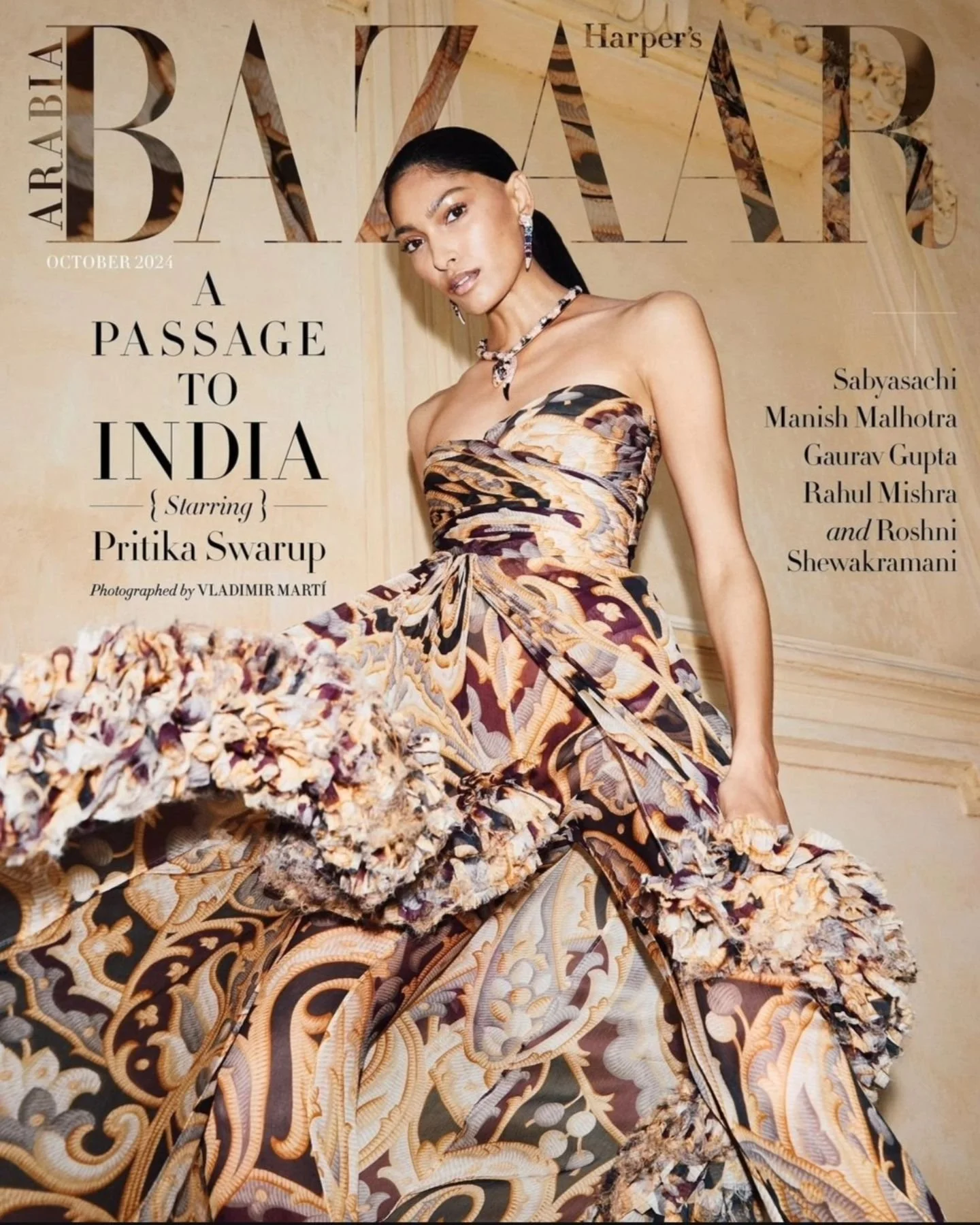 New cover for @harpersbazaararabia 
Photo @vladimirmarti 
Art direction @paulsolomons.studio 
Styling @anna_castan
Mua @_raffaeleromagnoli
Hair @diegomiranda @btstalent
Model @pritikaswarup 
Jewellery @bvlgari
Senior Producer 
@steff.producer
Editor 