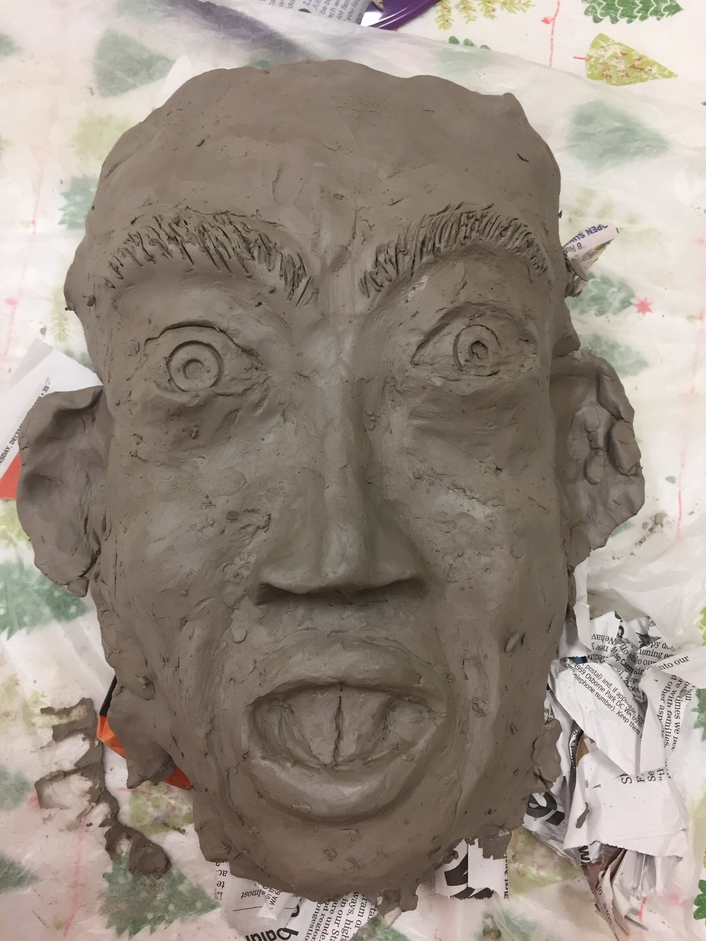 Professional Development Activity Away Day, Perth, Drawing and Clay, Surprise Facial Expression of Emotion