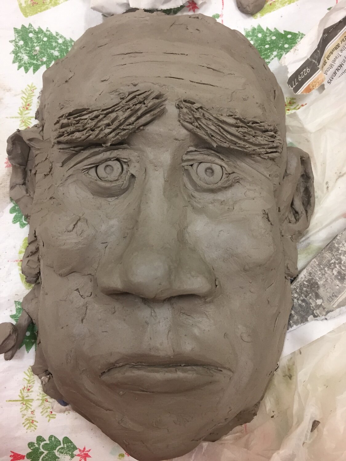 Professional Development Activity Away Day, Perth, Sad Expression of Emotion, Clay Sculpture