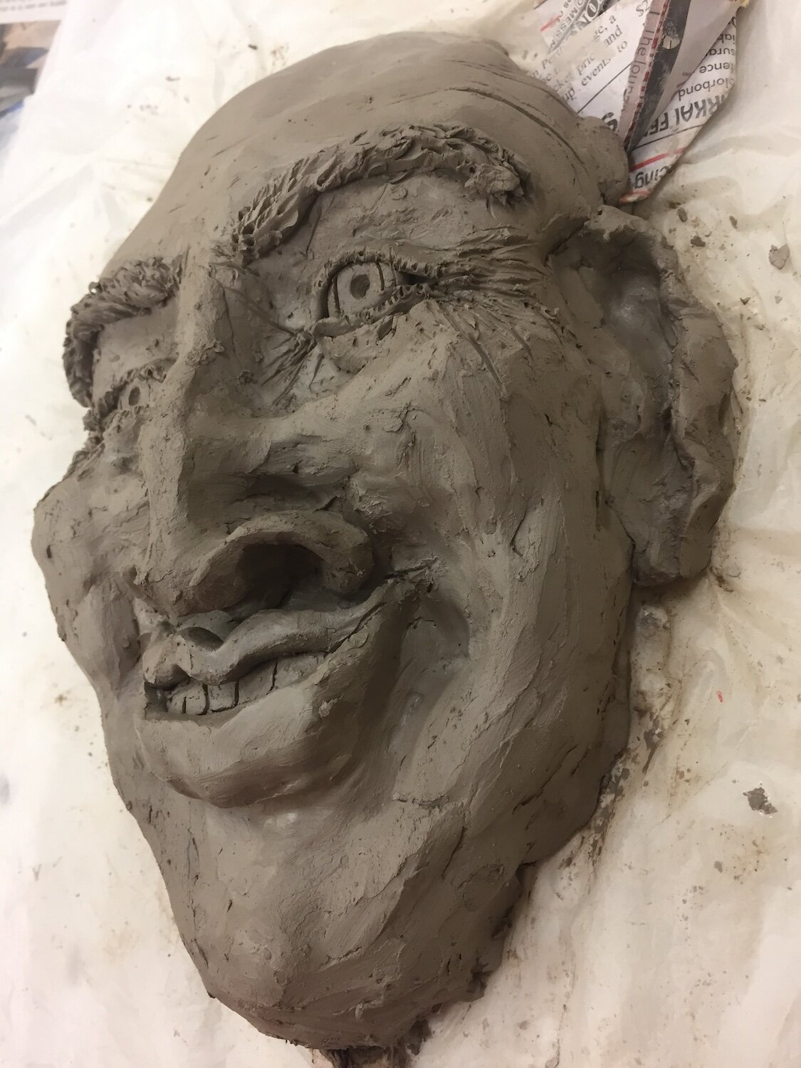 Professional Development Activity Away Day, Perth, Disgust Expression of Emotion, Clay Sculpture