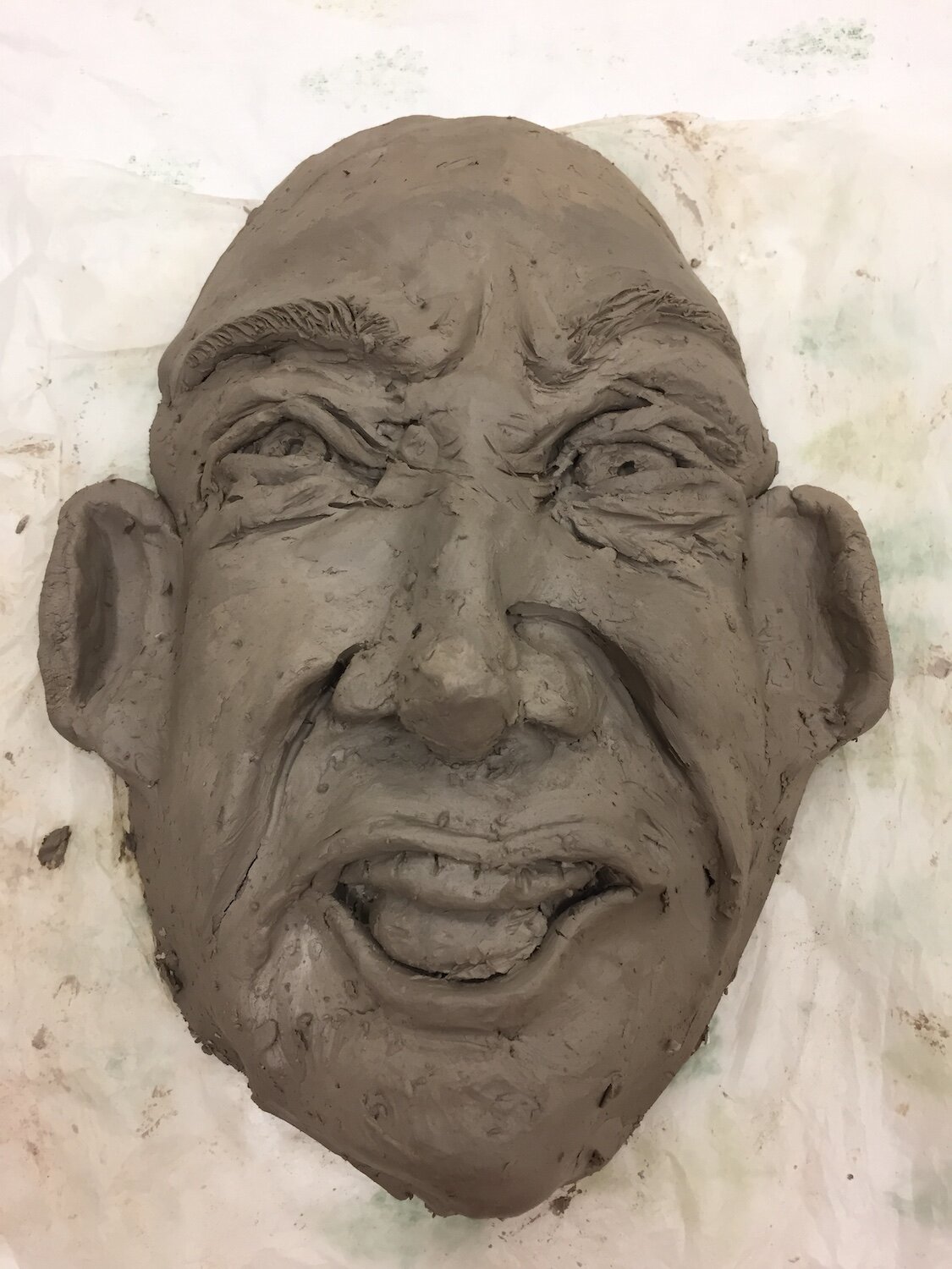 Professional Development Activity Away Day, Perth, Disgusted Expression of Emotion, Clay Sculpture