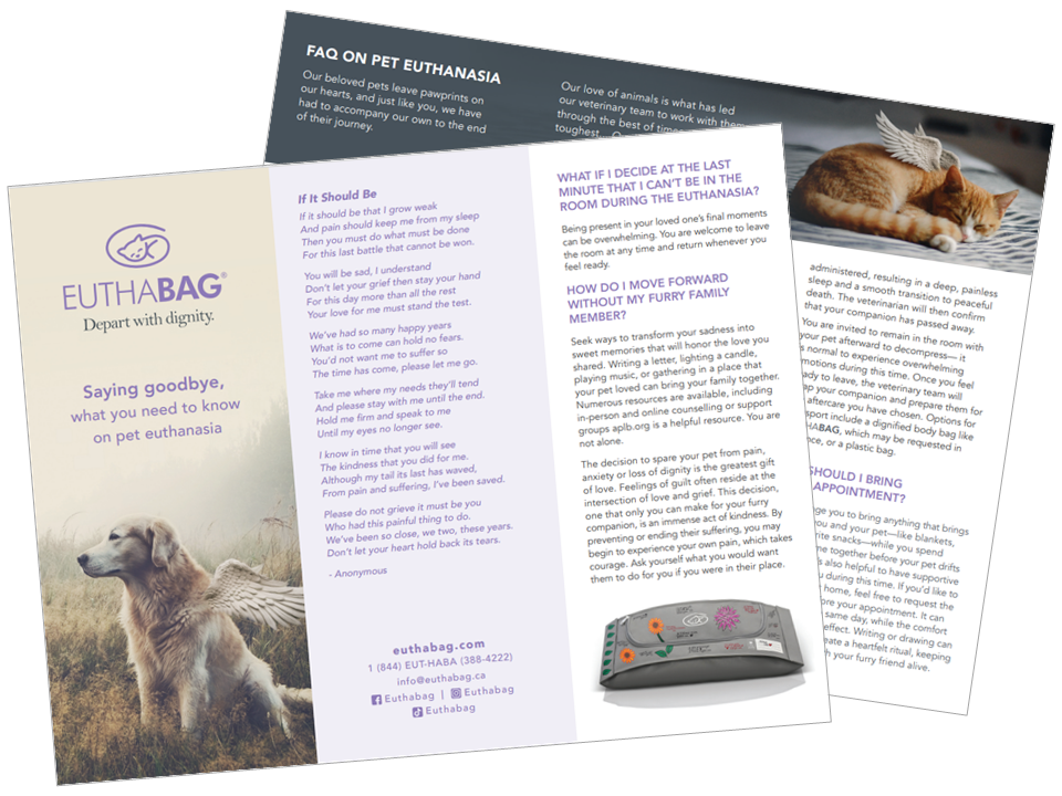brochure saying goodbye, what you need to know about pet euthanasia