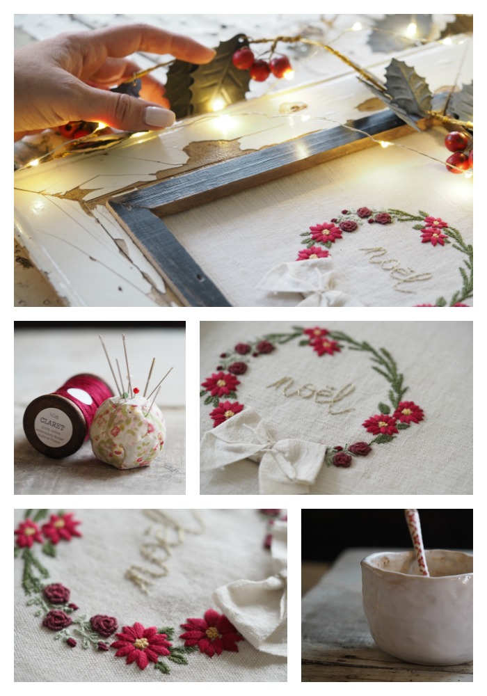 Christmas Wreath Embroidery Full Kit for Beginner DIY Craft -    Holiday embroidery patterns, Holiday embroidery, Modern embroidery kit