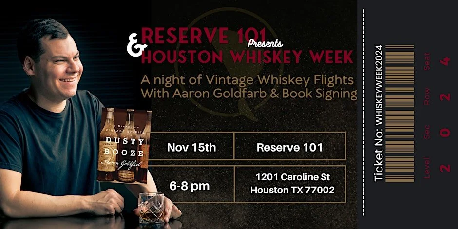 Reserve 101 Presents: Aaron Goldfarb, Vintage Whiskey, and Book Signing!