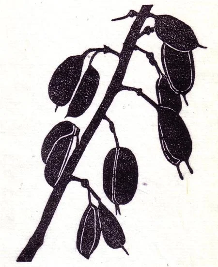 "March 17" linocut; 4 x 5" image size, 8 x 9" paper size; printed on HP55 handmade laid rice paper; edition of 8; 2012; unframed