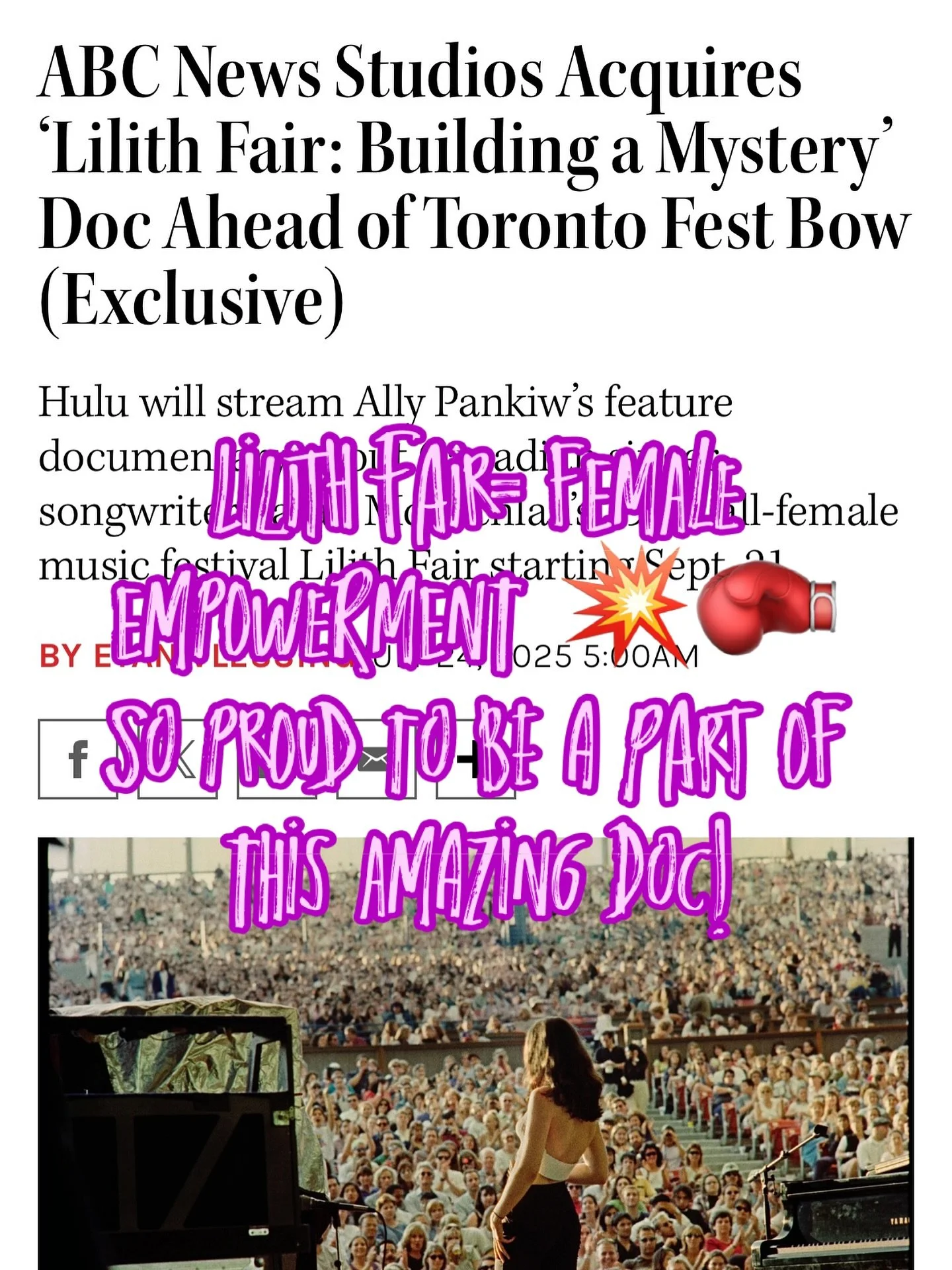 CMP couldn&rsquo;t be prouder to be a presenting funder of this doc - to premiere at TIFF- Sept 13th @3pm! #tiff #lilithfair