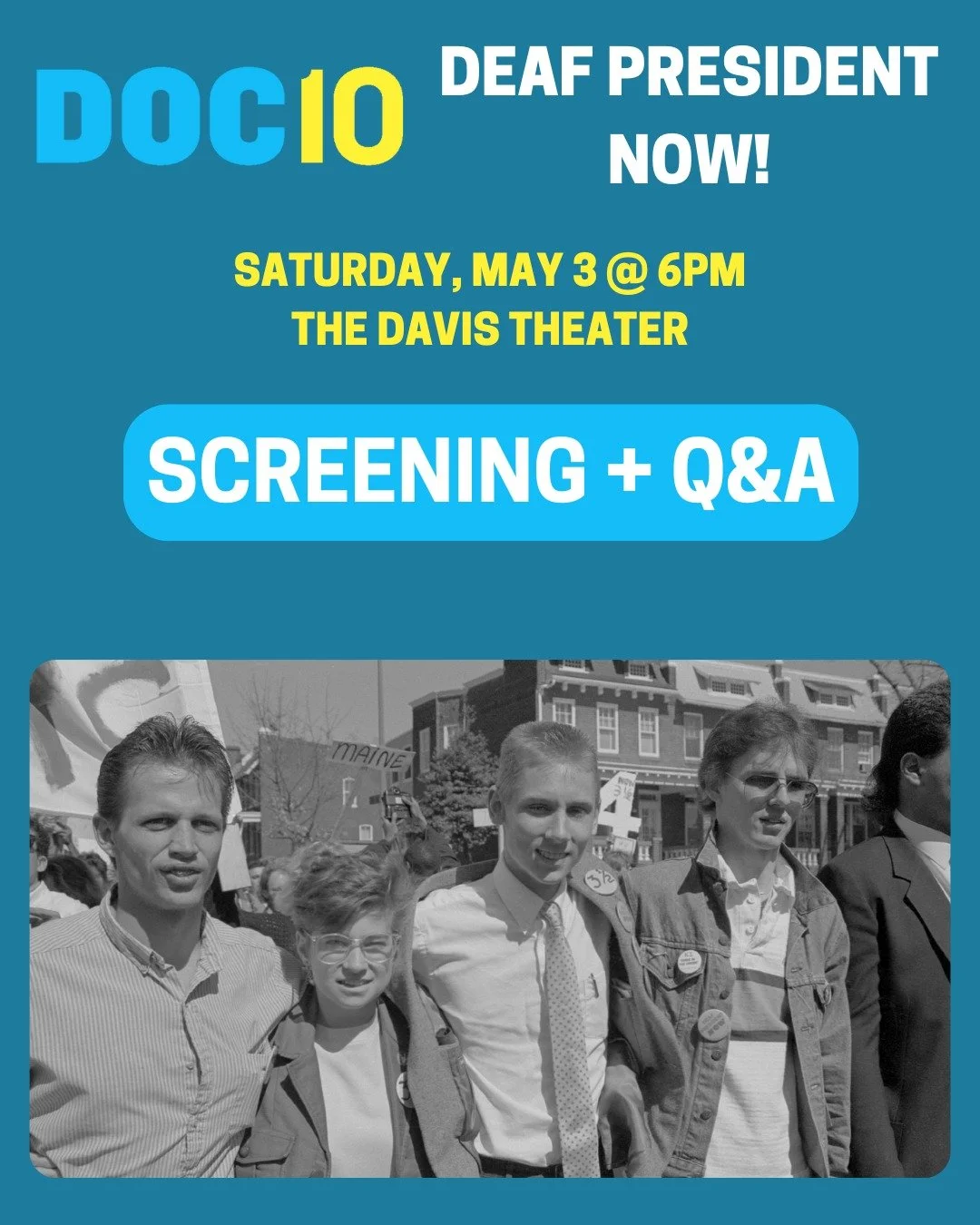 Join DEAF PRESIDENT NOW! co-director and Deaf activist Nyle DiMarco at the film's Doc10 Chicago premiere this Saturday night! Tickets are going fast for this rousing and "propulsive" &ldquo;crowdpleasing&rdquo; chronicle of speaking truth t