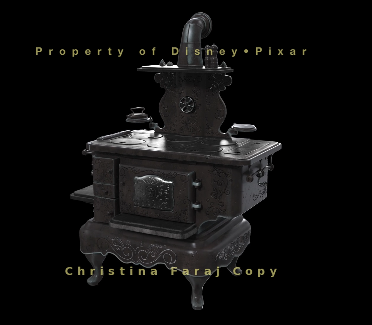  All modeling done in Maya. Shading done in Katana. Displacement created in Mari. 