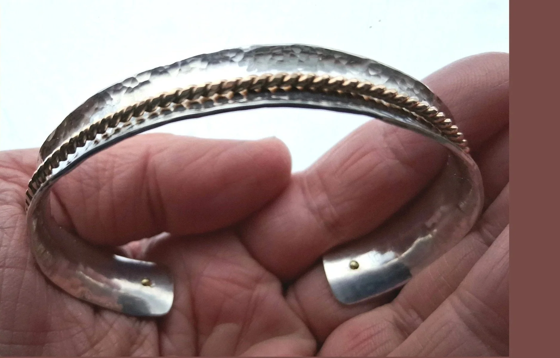 WORKSHOP: Make a sterling silver cuff bracelet with 14k gold-filled accents