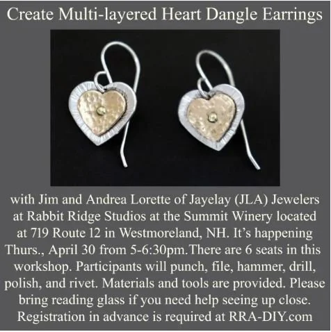 WORKSHOP: Unique Multi-layered Heart Earrings
