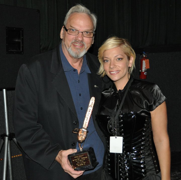 Award from  Horrific Film Fest 2009 right is Angela Tropea of Naked Horror.jpg