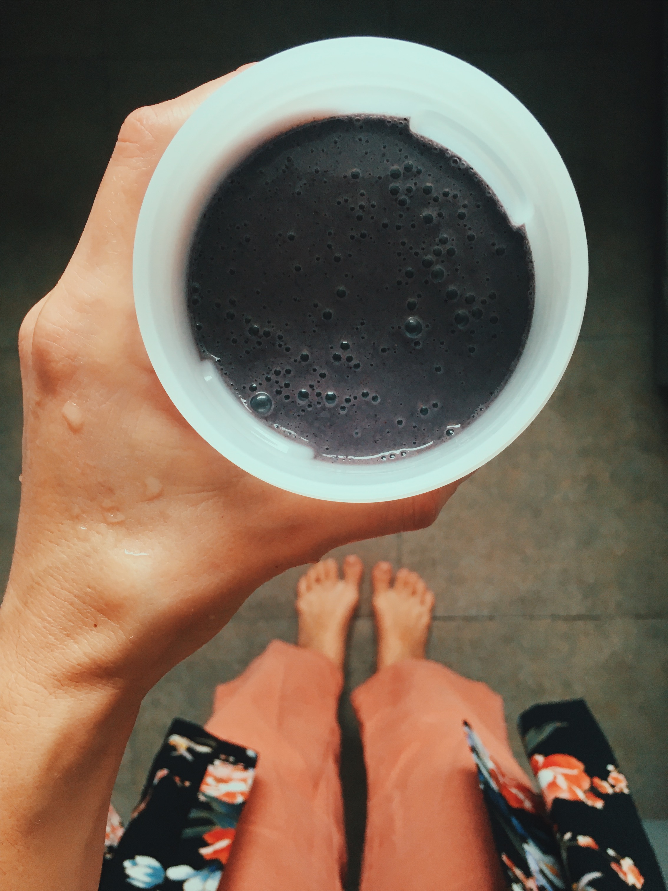 9:00am: Breakfast smoothie made with Xymogen’s Opti Cleanse vegan protein + 1 tbsp collagen peptides + 1 c frozen blueberries + handful of spinach + GOS powder + partially hydrolyzed guar gum (the latter two are bacteria food!) I have customized this specific recipe to reflect what my gut needs based on microbiome testing.