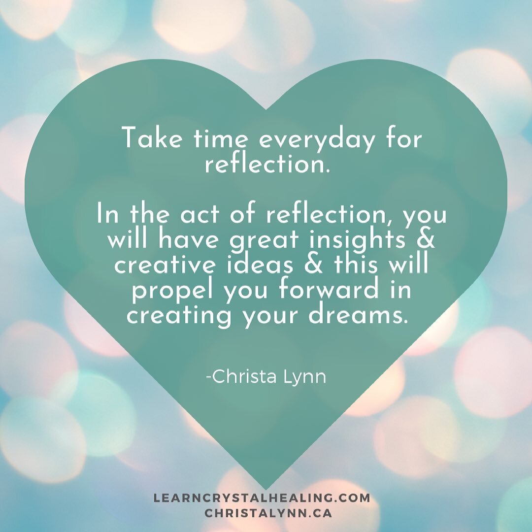 When you pause to engage in self reflection, creative insights emerge showing you the way to create your dreams &amp; the necessary steps to make it a reality. 💖🌟💖 #crystals #gemstones #gemstonejewellery #crystalclass #chakrastones #healingcrystal
