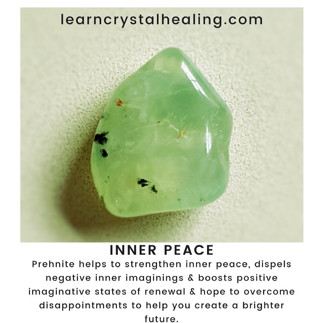 Sometimes we can have negative daydreams where we imagine worst case scenarios. Prehnite gemstone helps to clear those negative imaginings &amp; restore inner peace so that you can have more positive imaginings &amp; daydreams to then help you manife