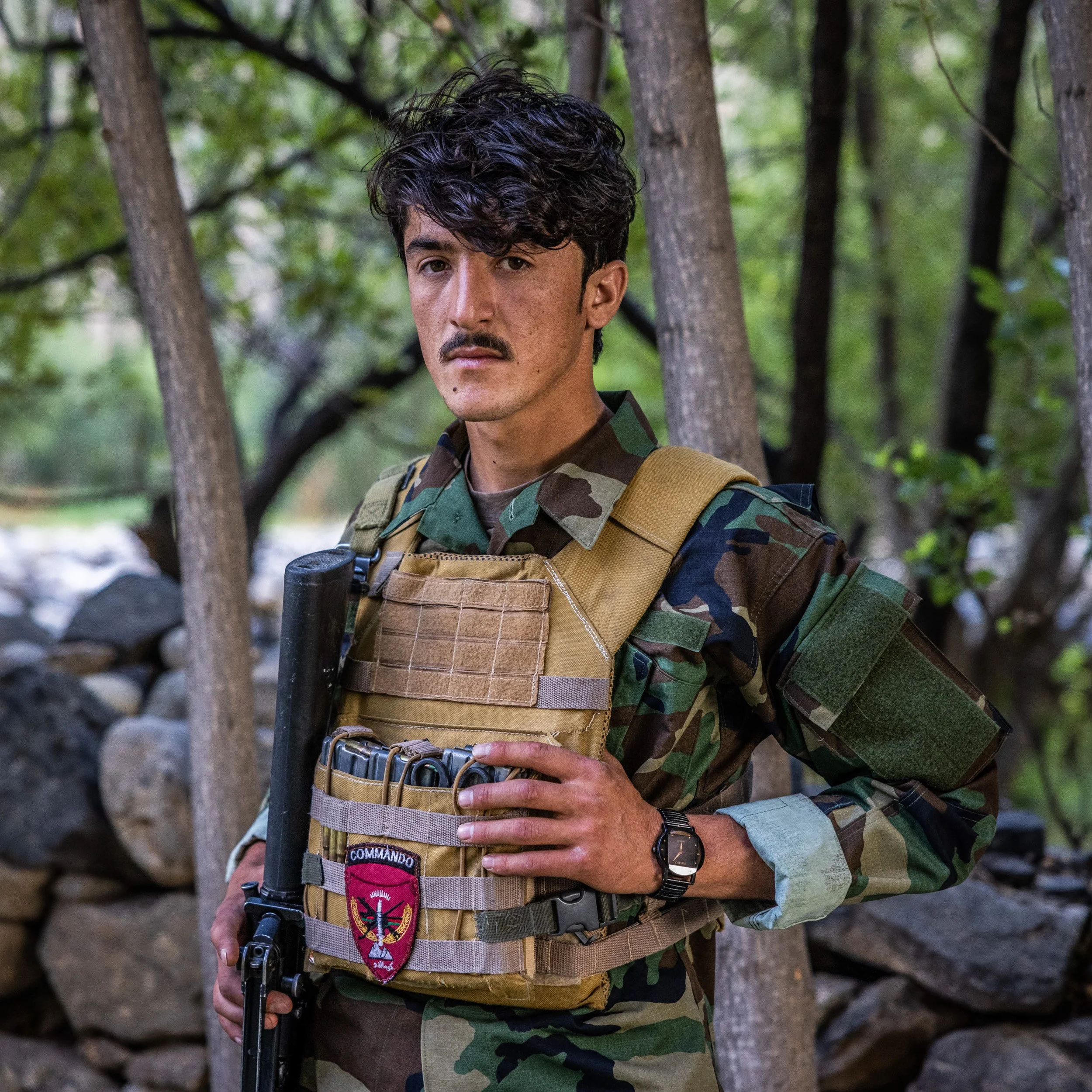  July 2021. Afghan Army soldier at a checkpoint. Faizabad, Badakshan. Afghanistan. 