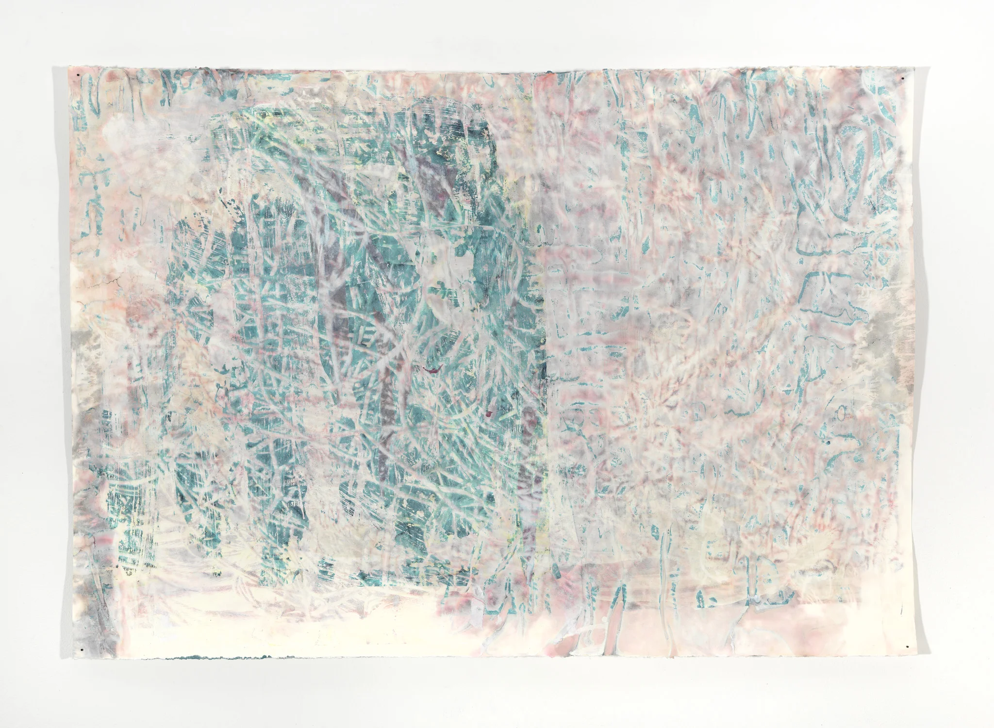 Paper (wires) , h20" x w30", ink transfer & paper, 2015
