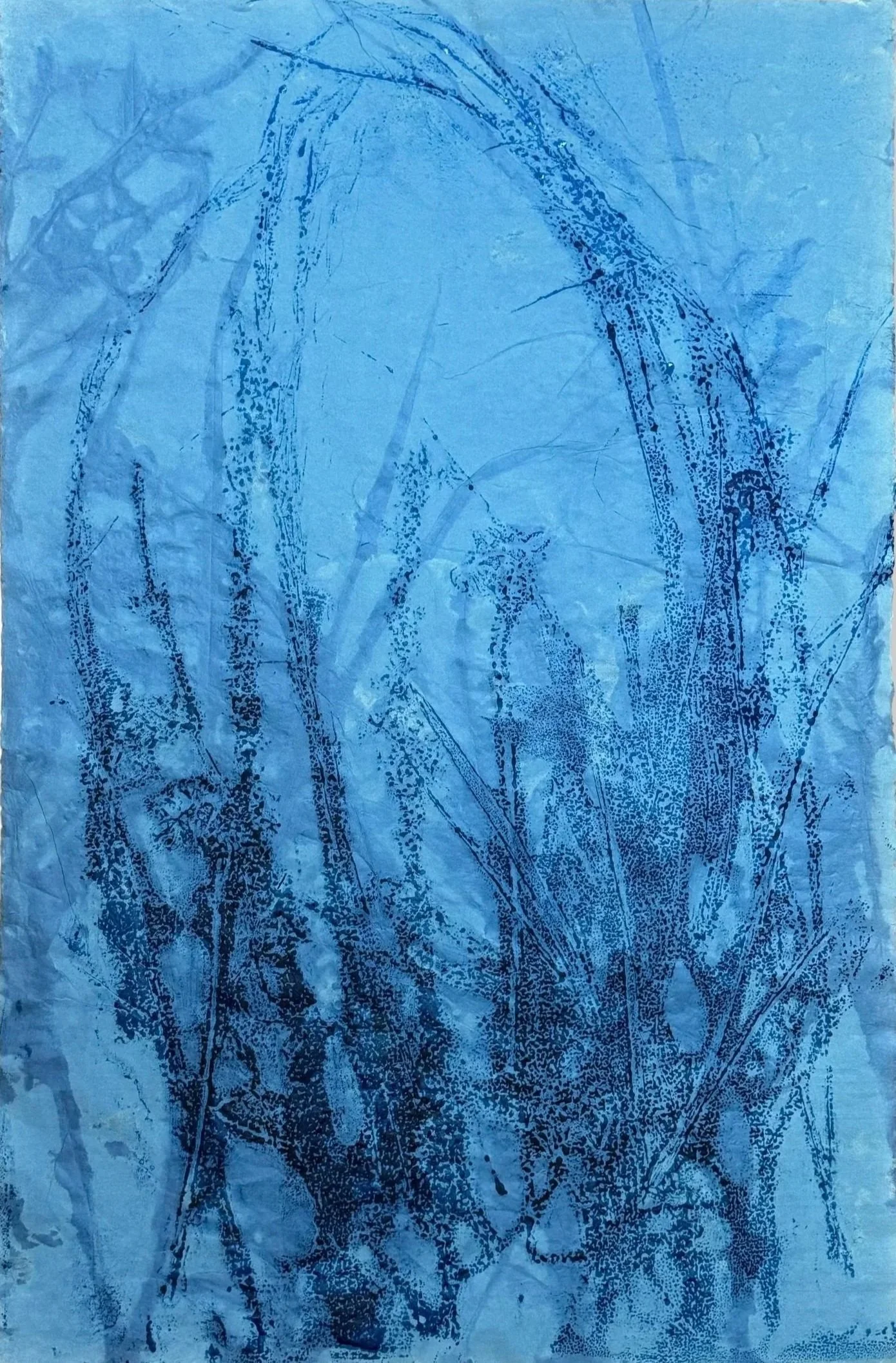 Arita Grass, ink on washi, 38 x 26 inches, 2025
