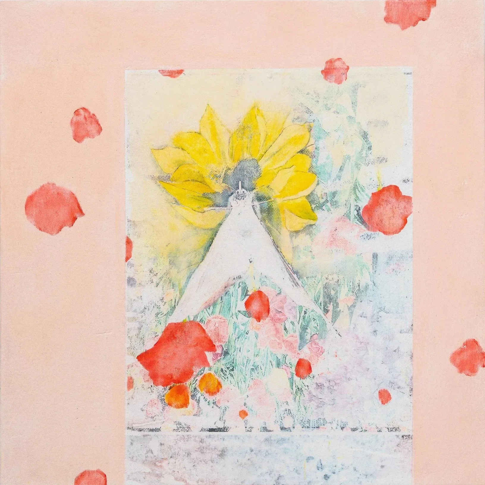 Butterfly, oil on canvas, 20 x 20 in, 2019