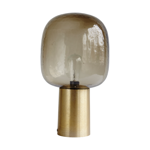 Smoked Glass Brass Lamp £175