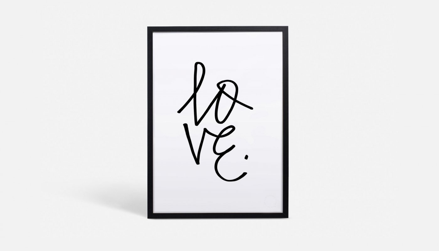 Love Typographic Art Print