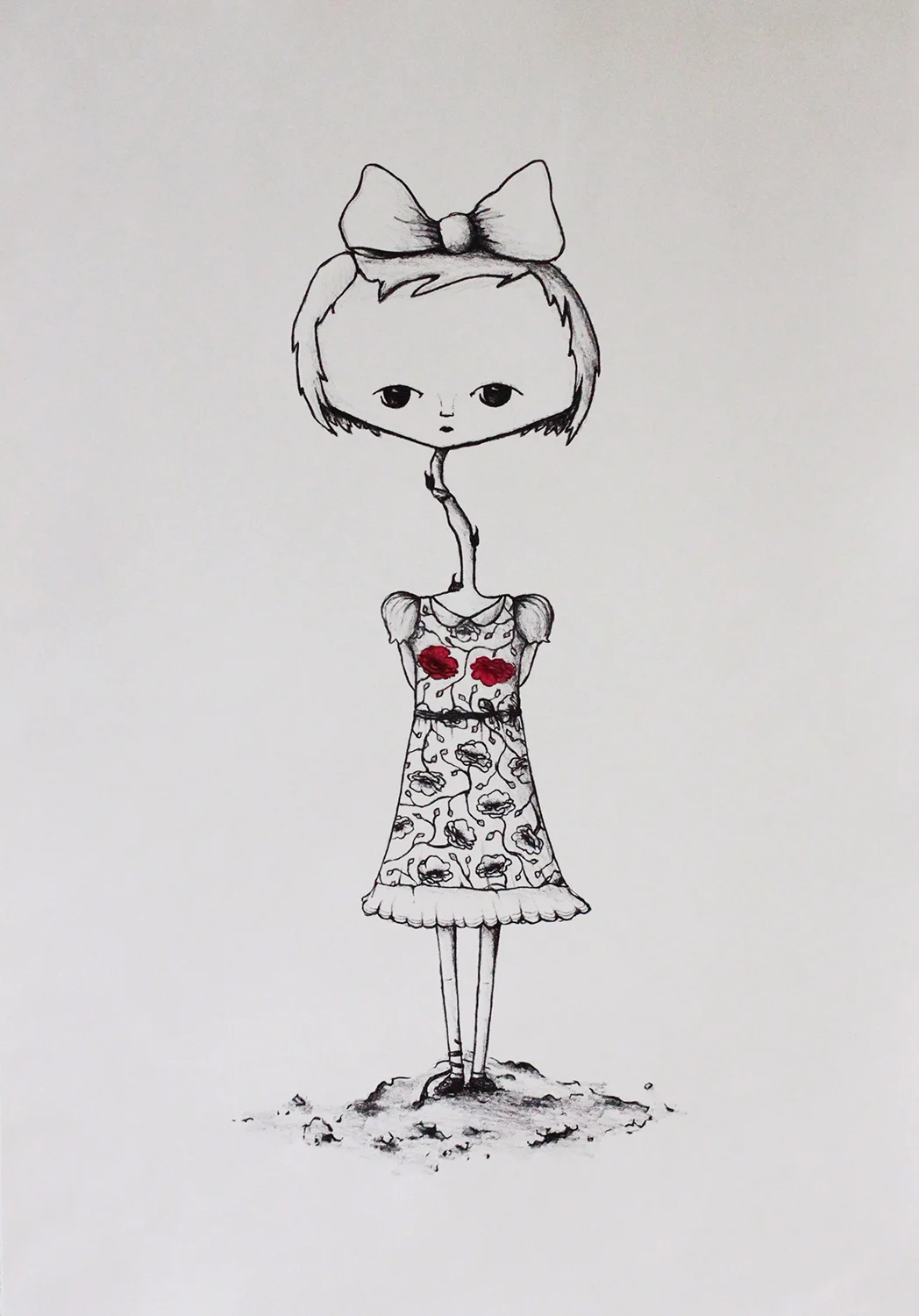 "Blossoming"—lithograph with chine-collé, 22" x 30"