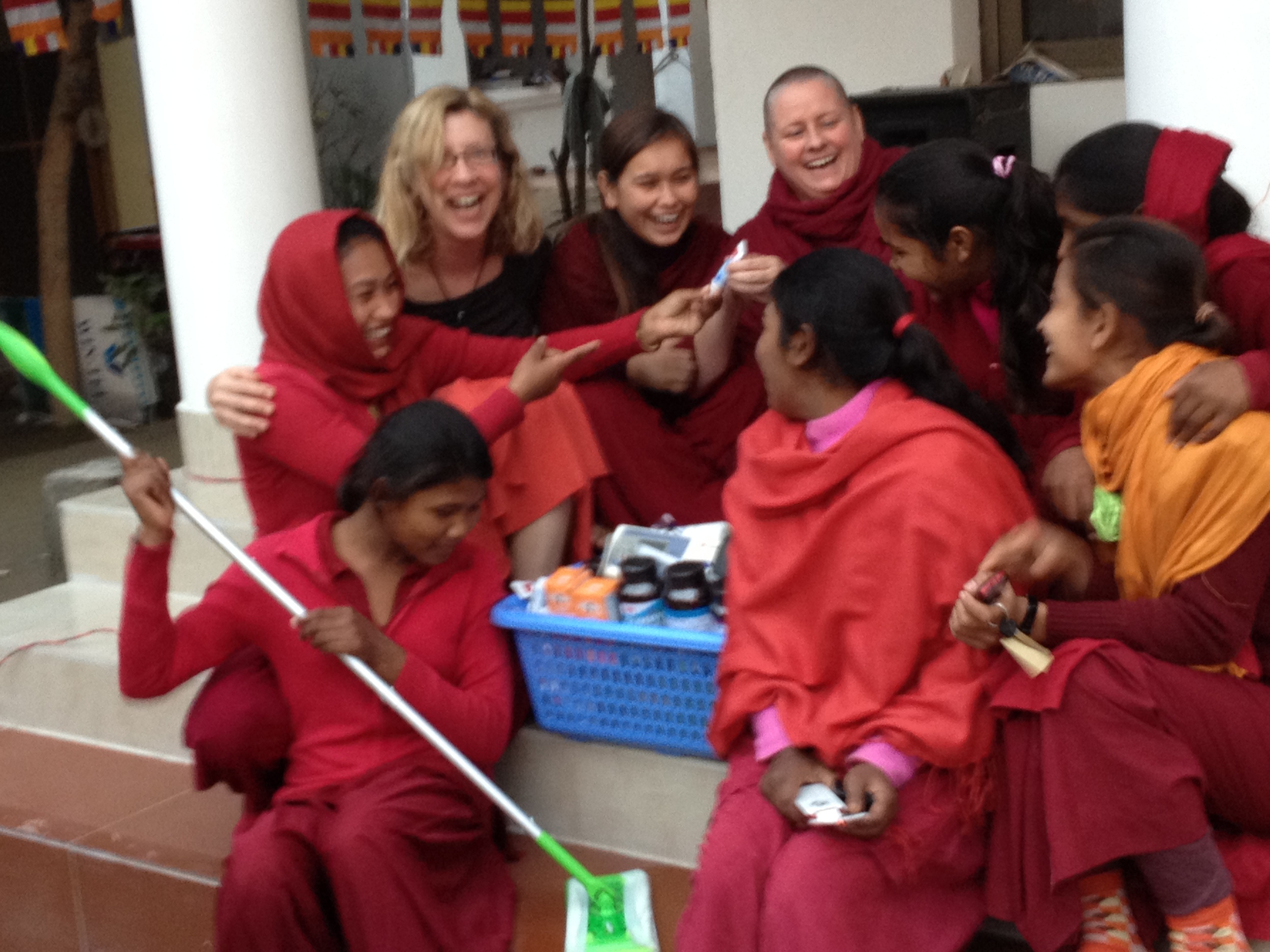  Unpacking cleaning supplies for the Peace Grove Nunnery. &nbsp;Never would have imagined how much joy those mops gave those girls! 