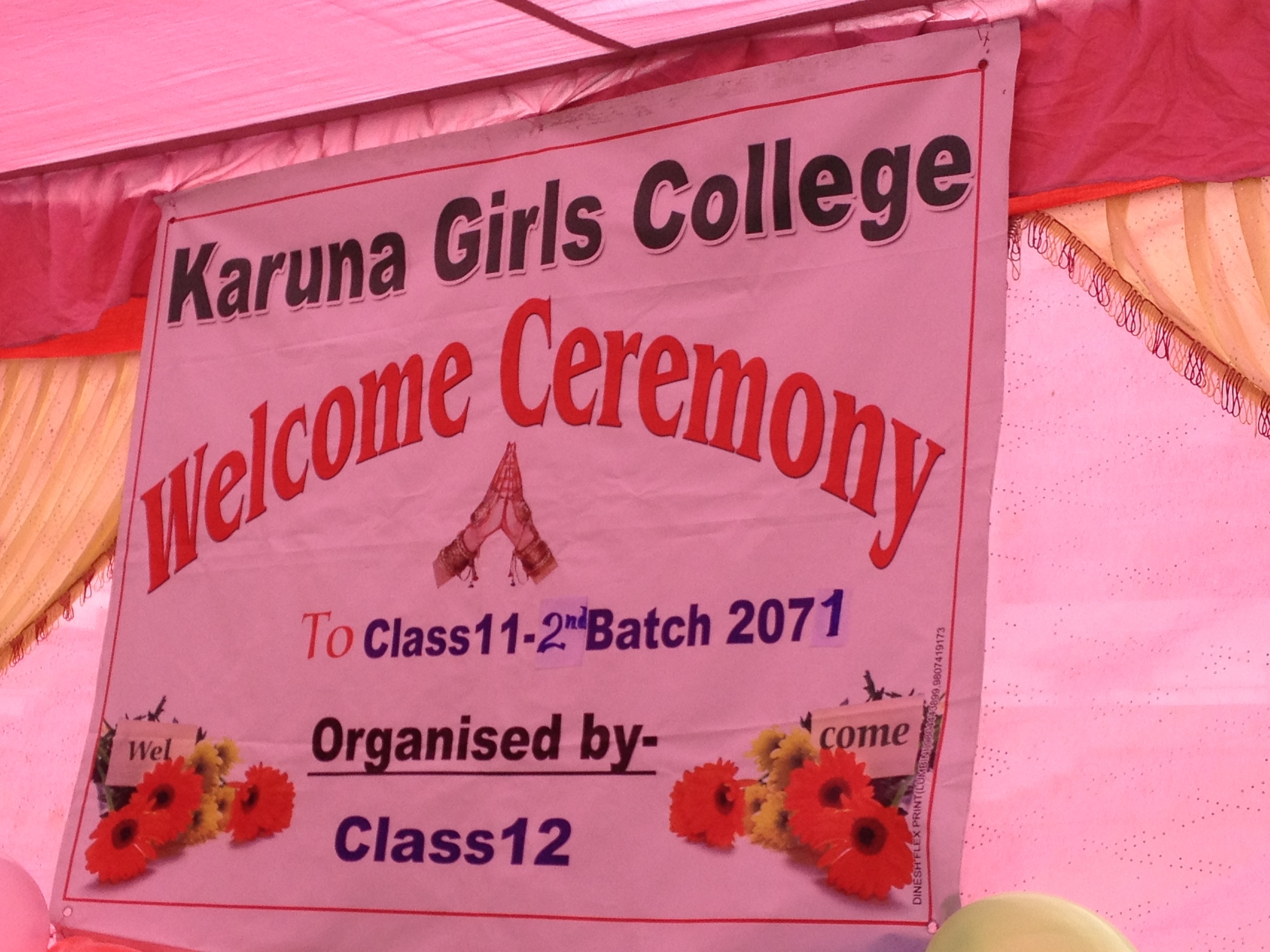 Last year's class organizes this welcome for next year's girls.JPG
