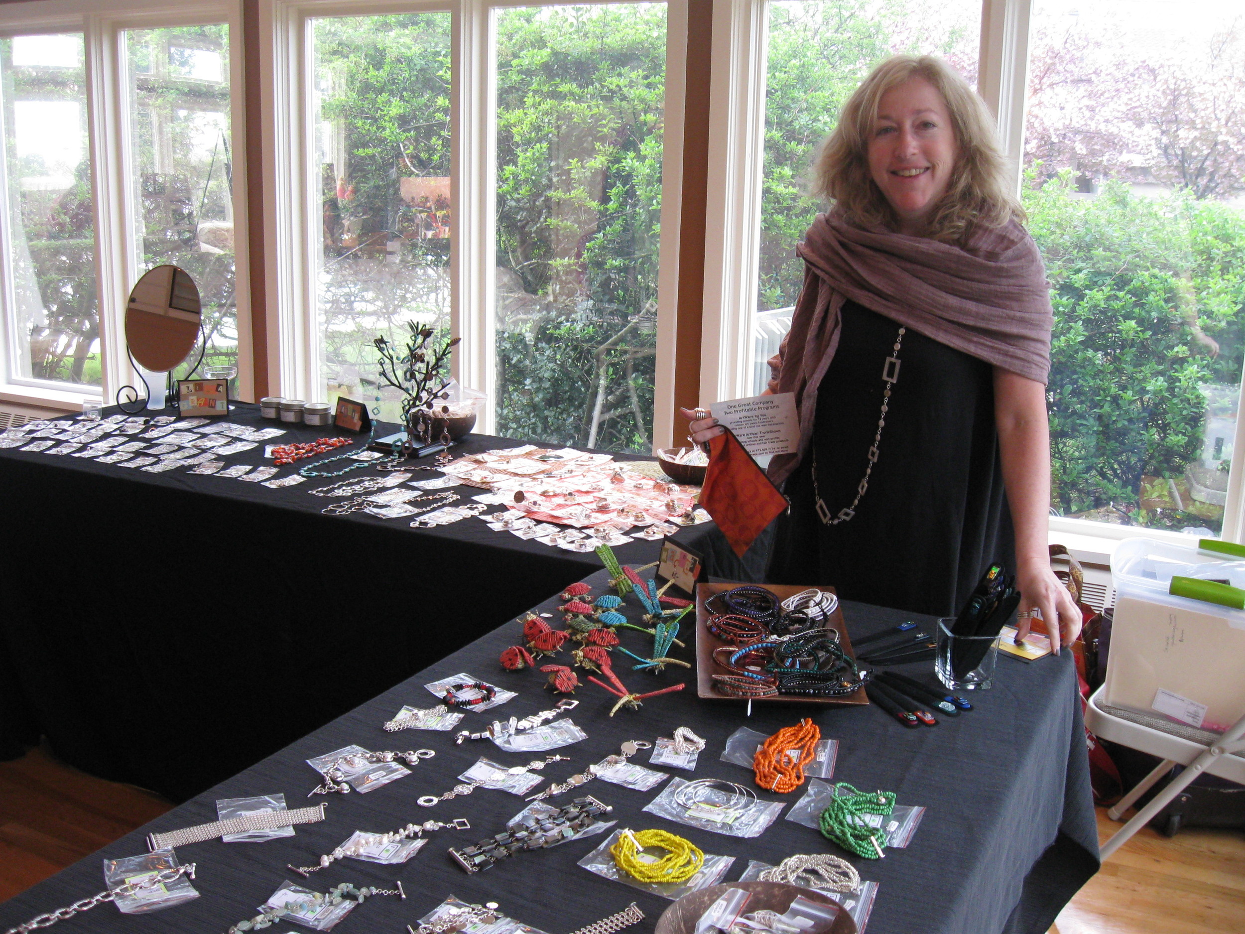 Diana with Tables Trunk Show 2011.jpg